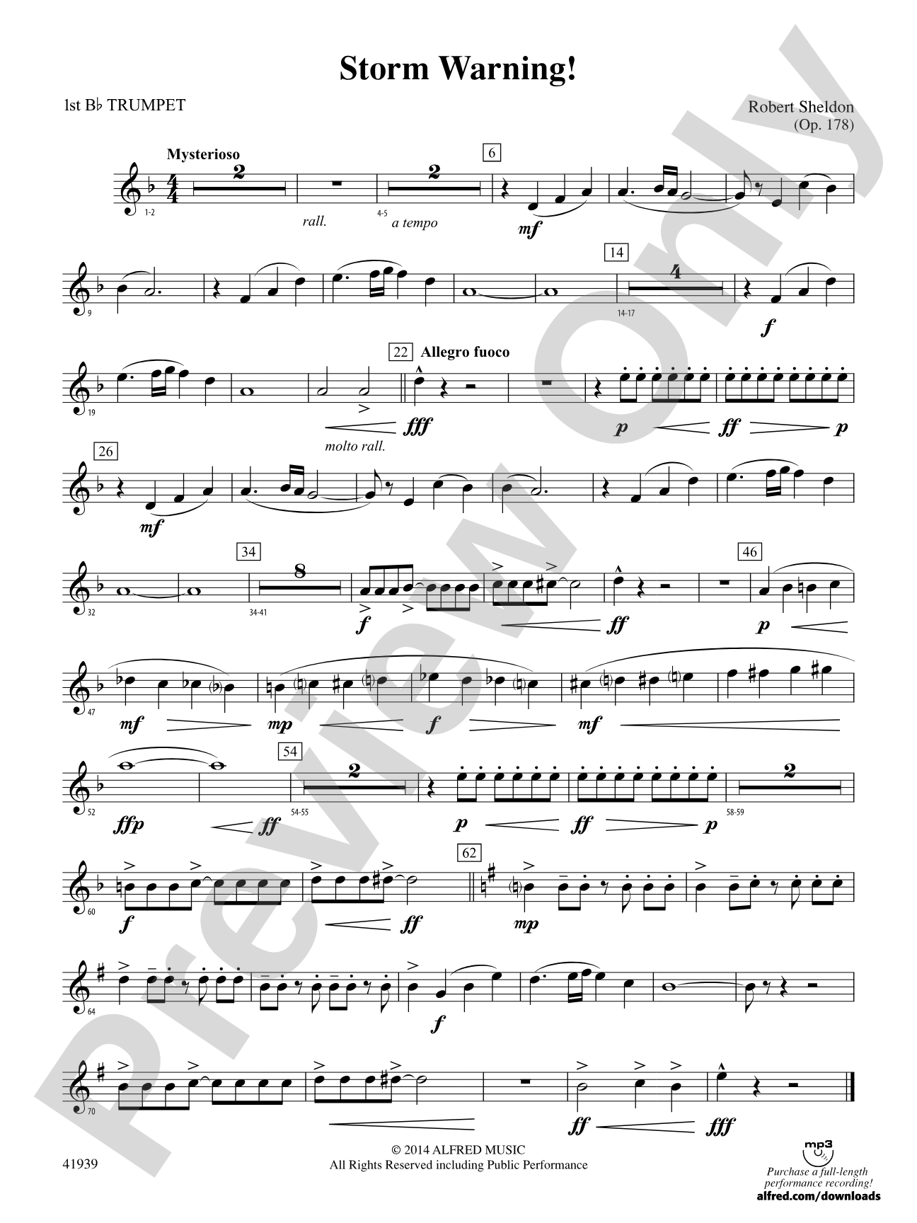 Storm Warning!: 1st B-flat Trumpet