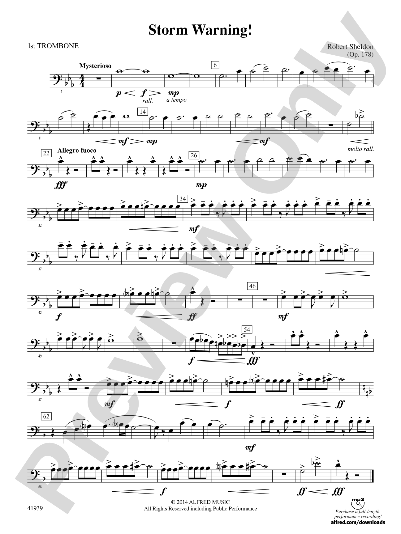 Storm Warning!: 1st Trombone