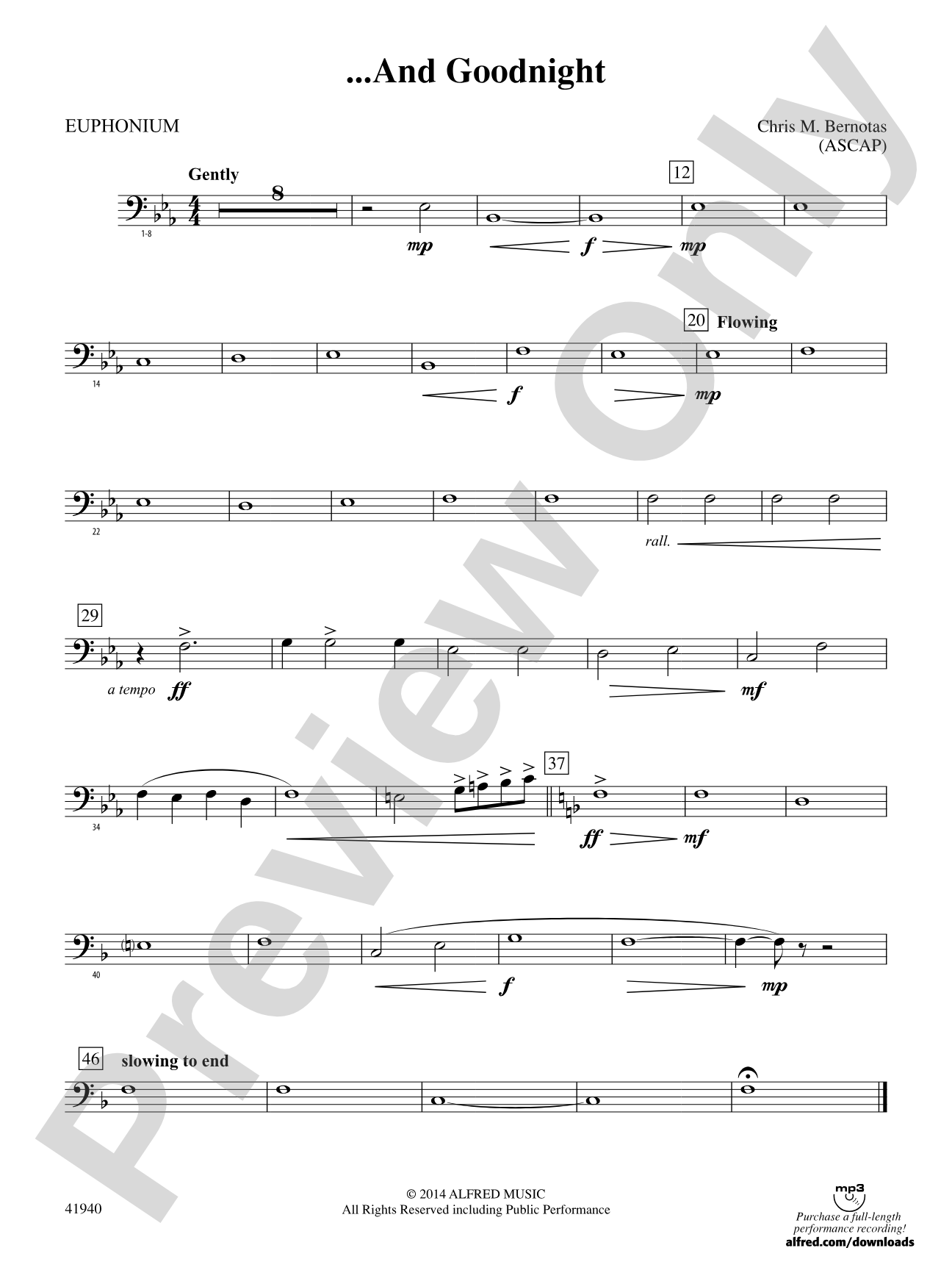 ... And Goodnight: Baritone B.C.