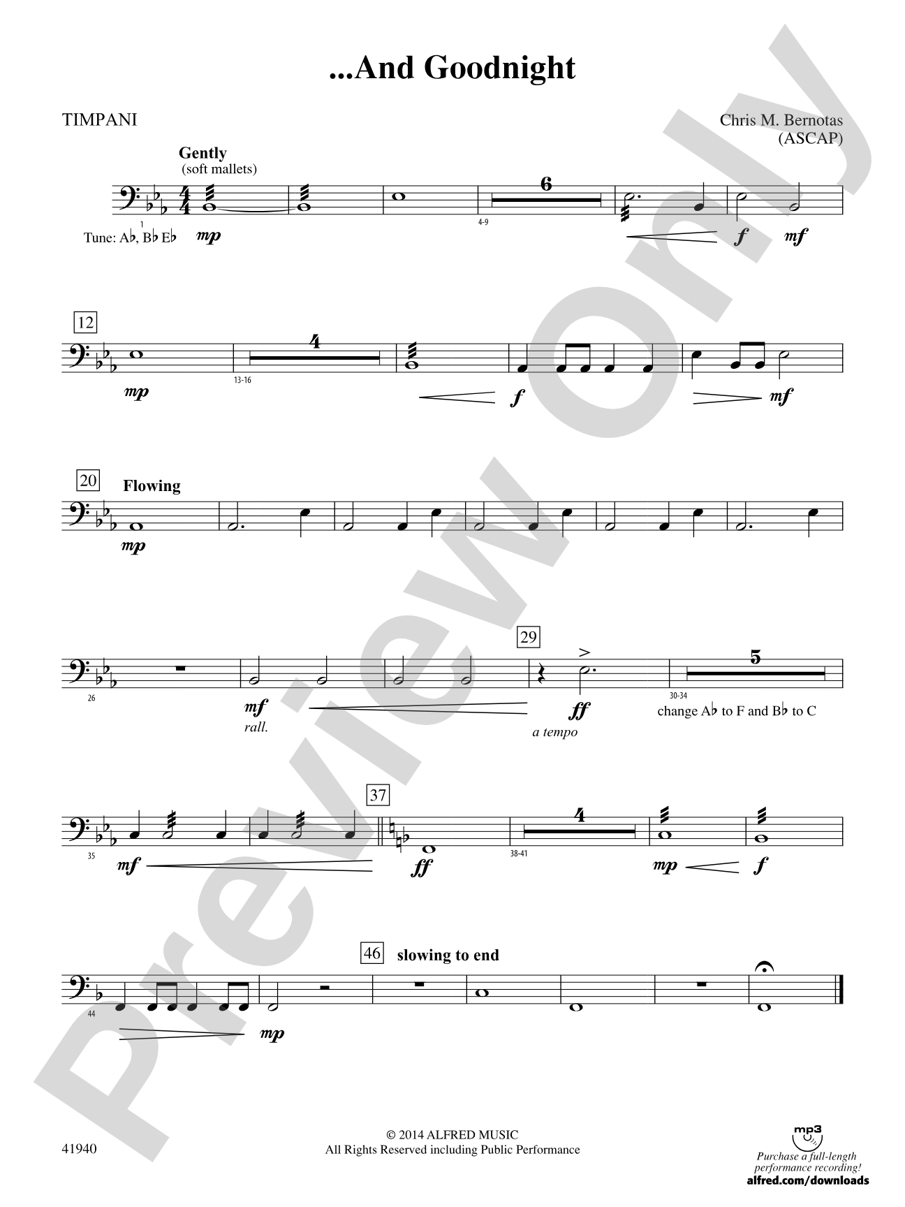 ... And Goodnight: Timpani