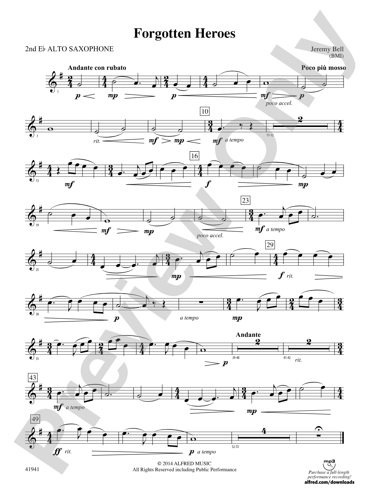 Forgotten Heroes: 2nd E-flat Alto Saxophone