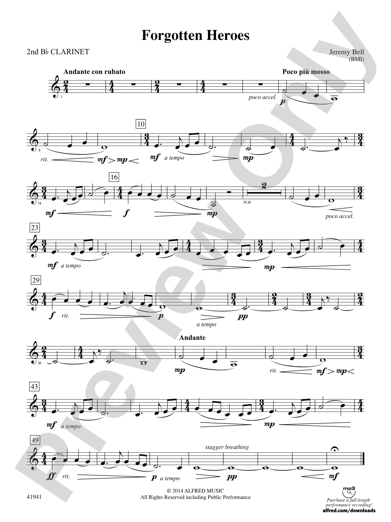 Forgotten Heroes: 2nd B-flat Clarinet