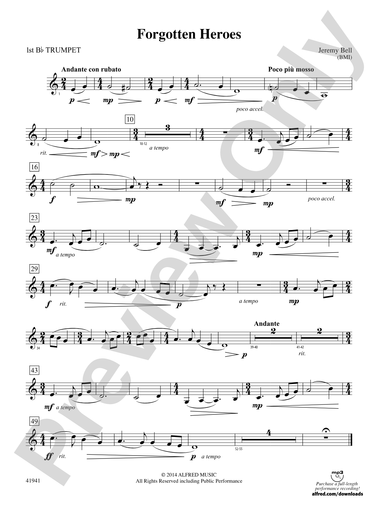 Forgotten Heroes: 1st B-flat Trumpet