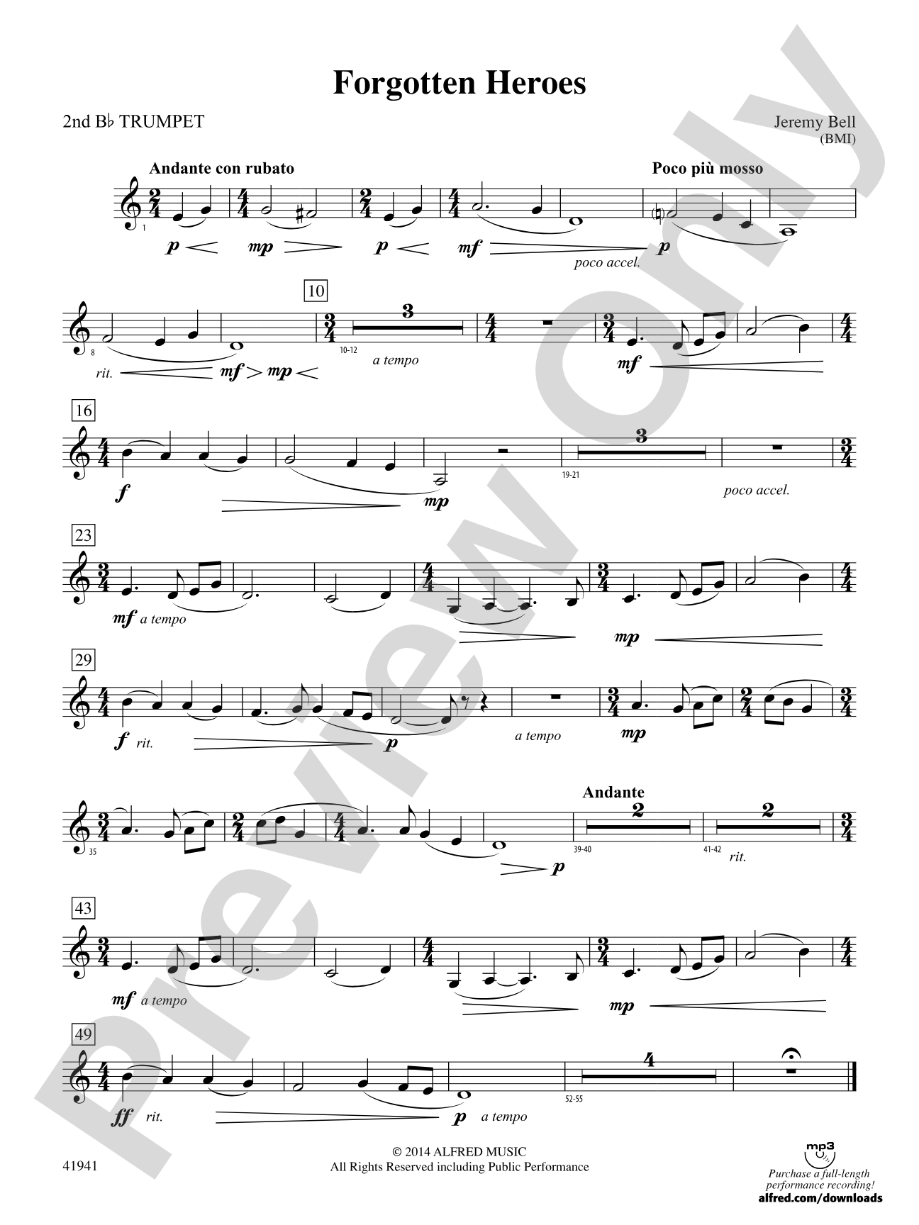 Forgotten Heroes: 2nd B-flat Trumpet