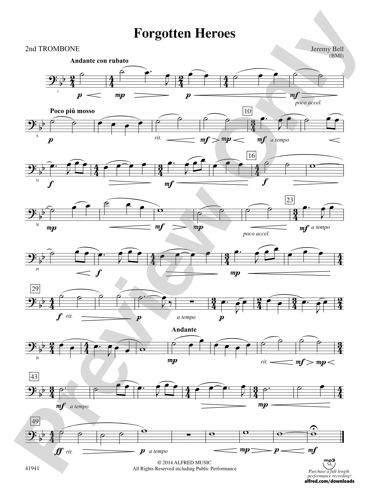 Forgotten Heroes: 2nd Trombone