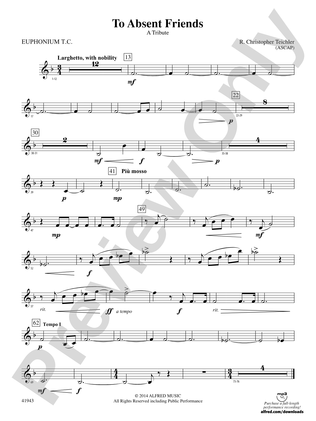 To Absent Friends: Baritone T.C.