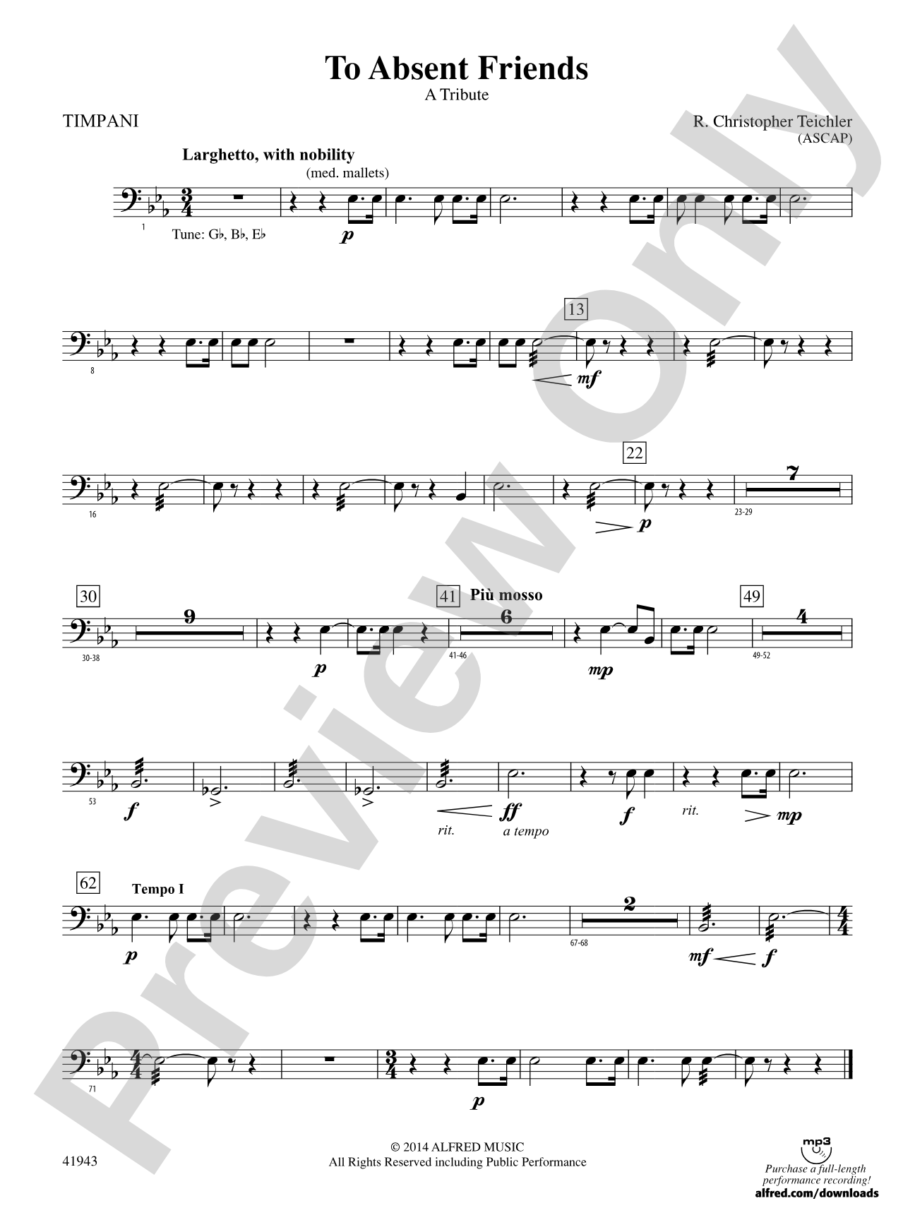 To Absent Friends: Timpani