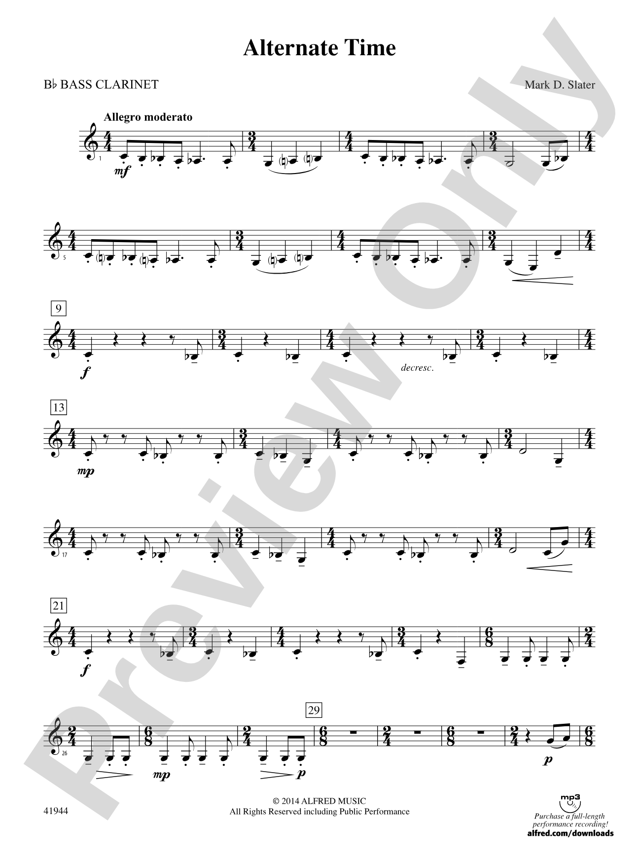 Alternate Time: B-flat Bass Clarinet