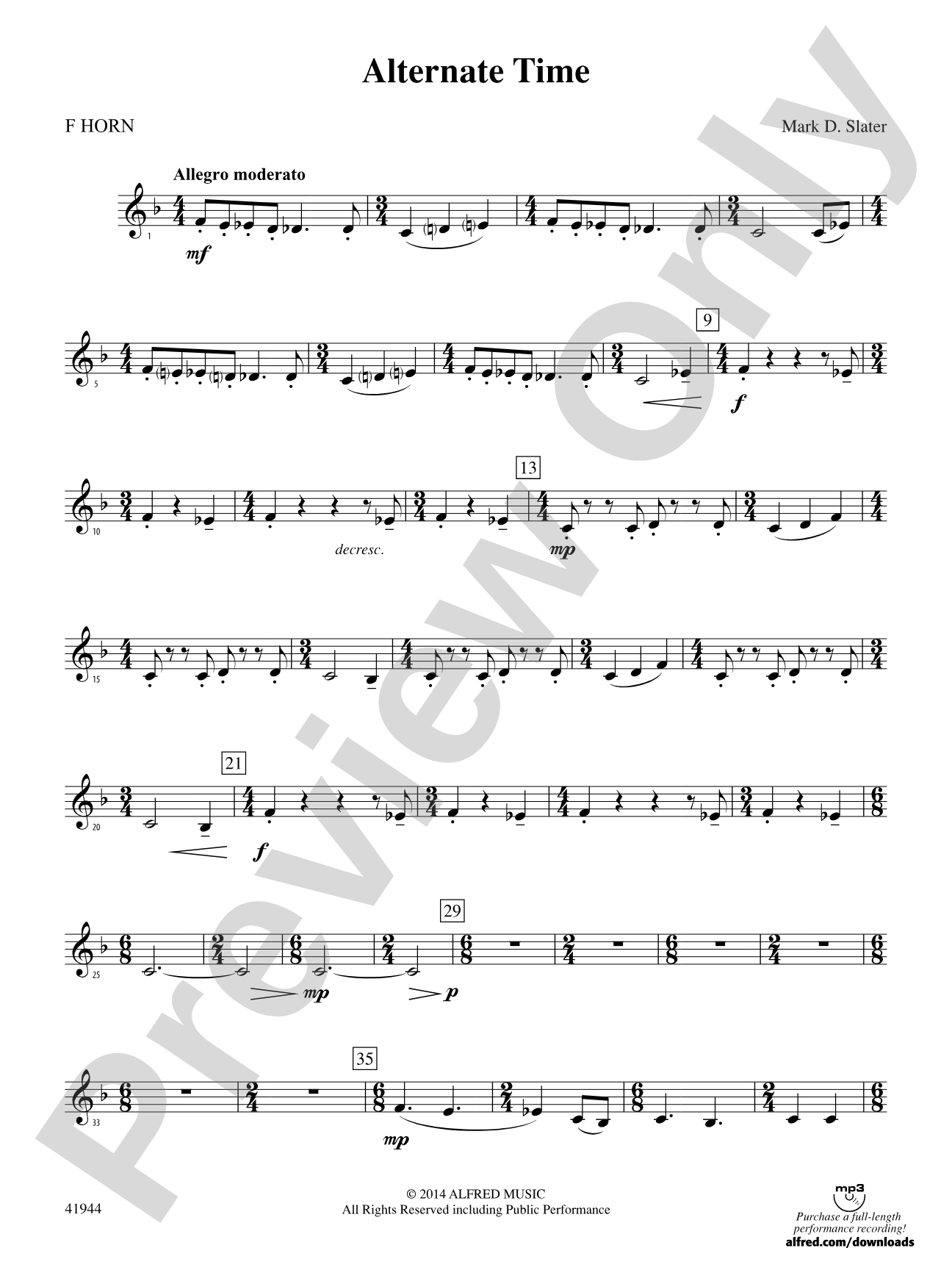 Alternate Time: 1st F Horn