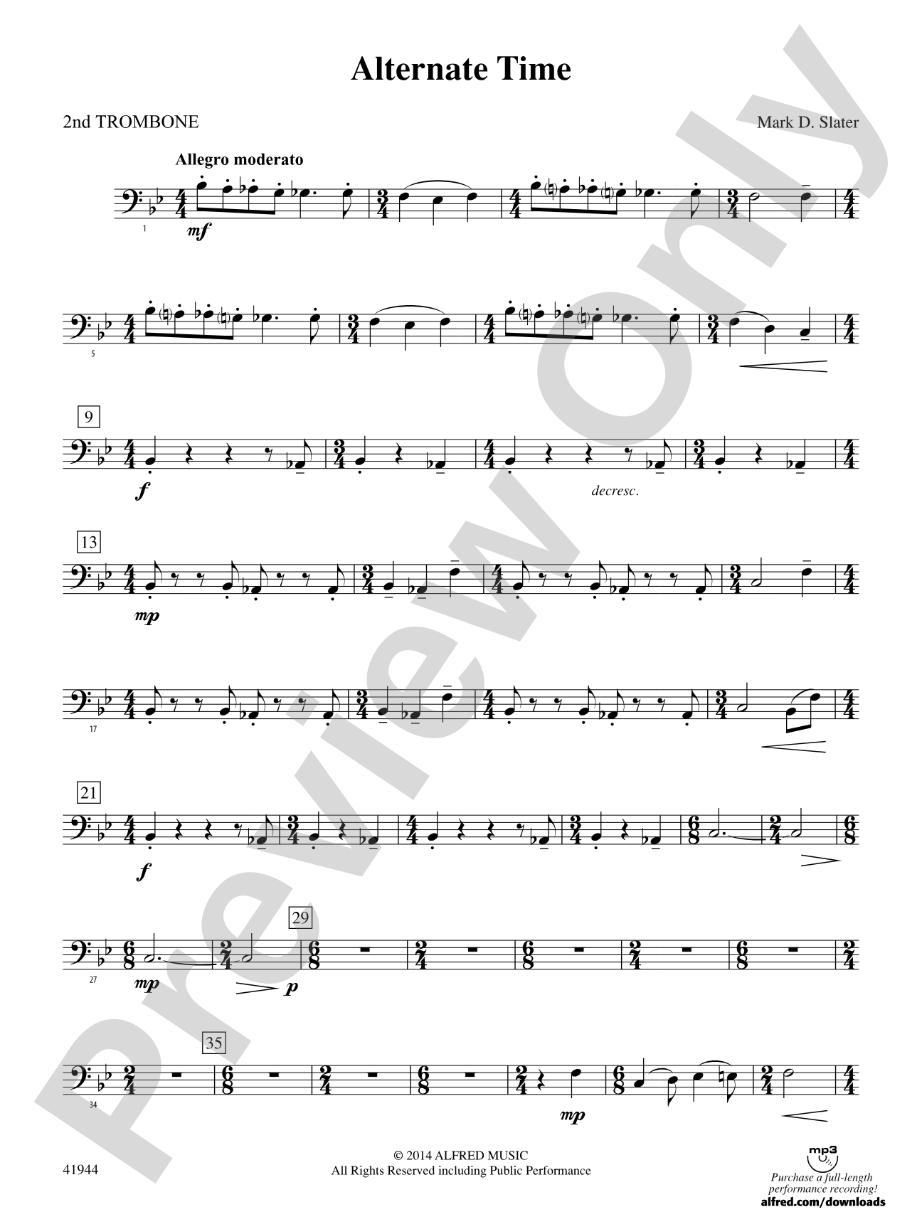 Alternate Time: 2nd Trombone