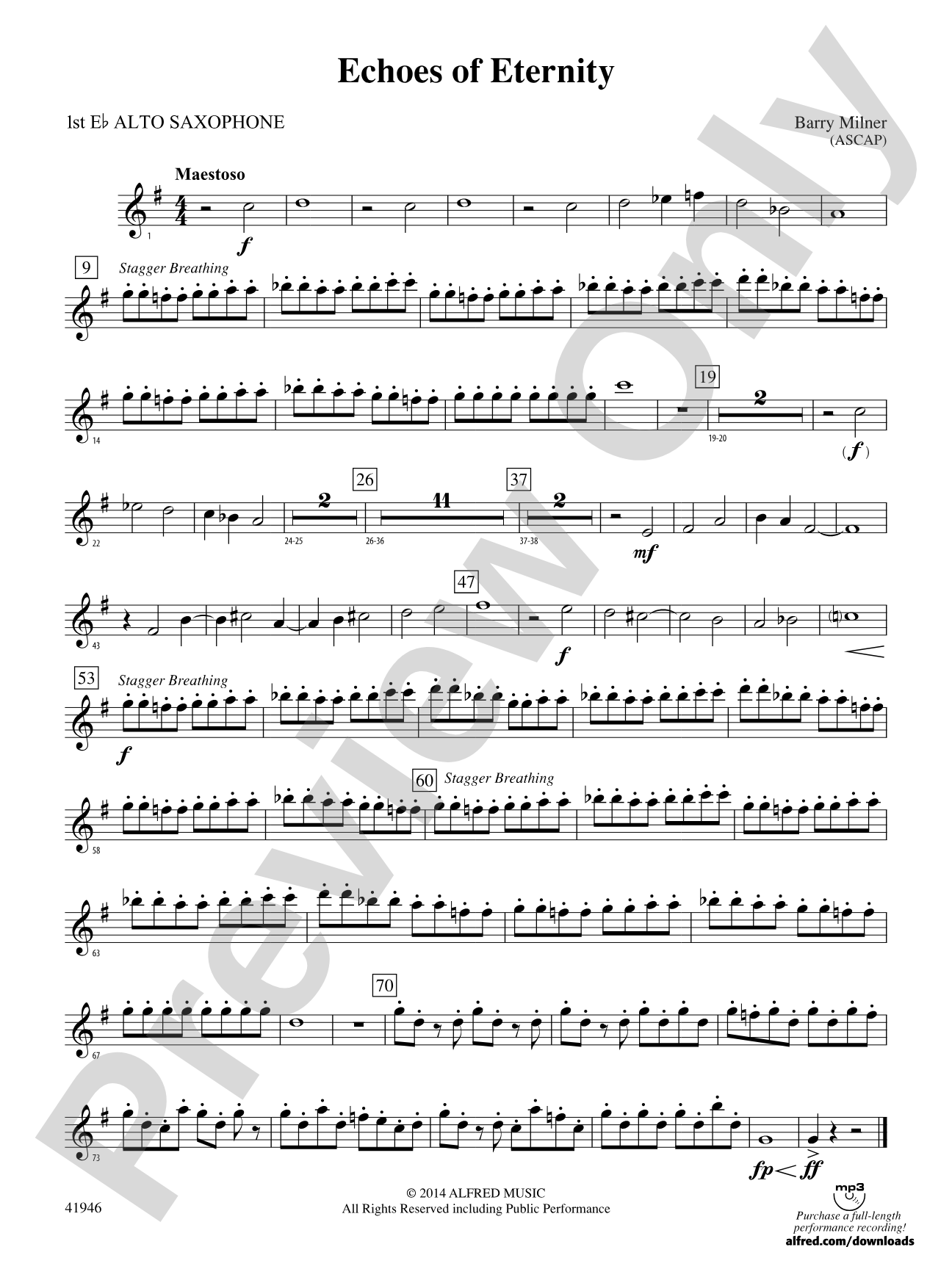Echoes of Eternity: E-flat Alto Saxophone