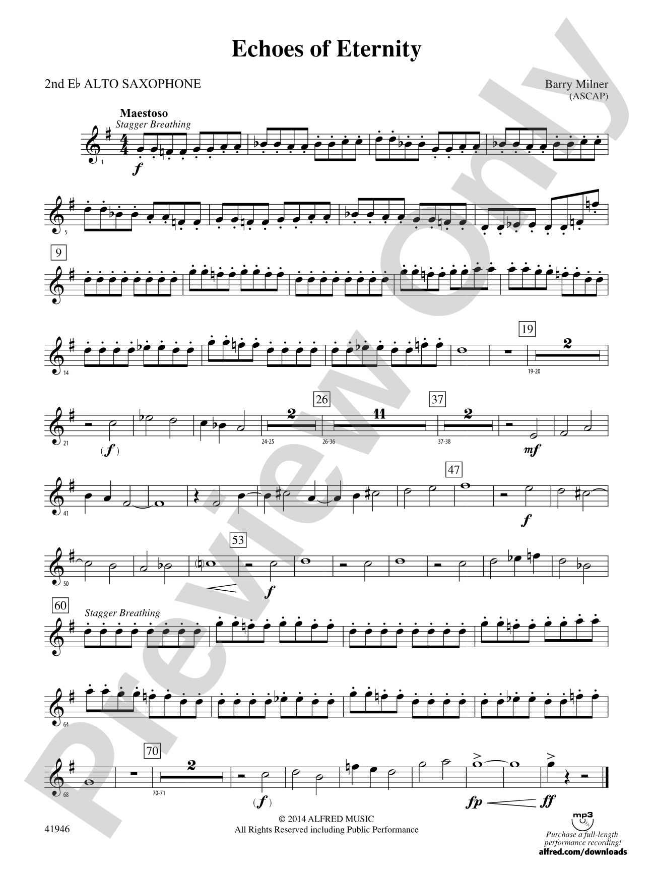Echoes of Eternity: 2nd E-flat Alto Saxophone