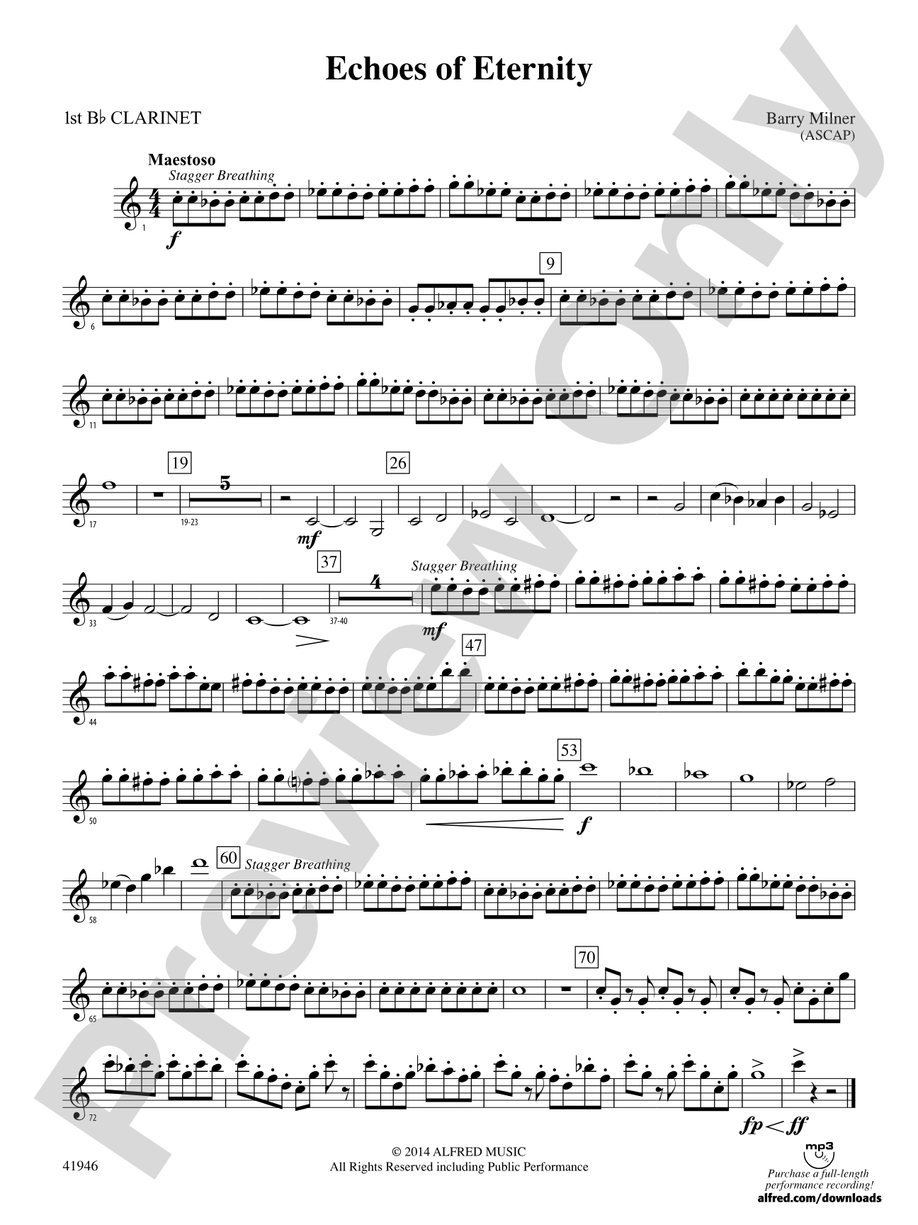 Echoes of Eternity: 1st B-flat Clarinet