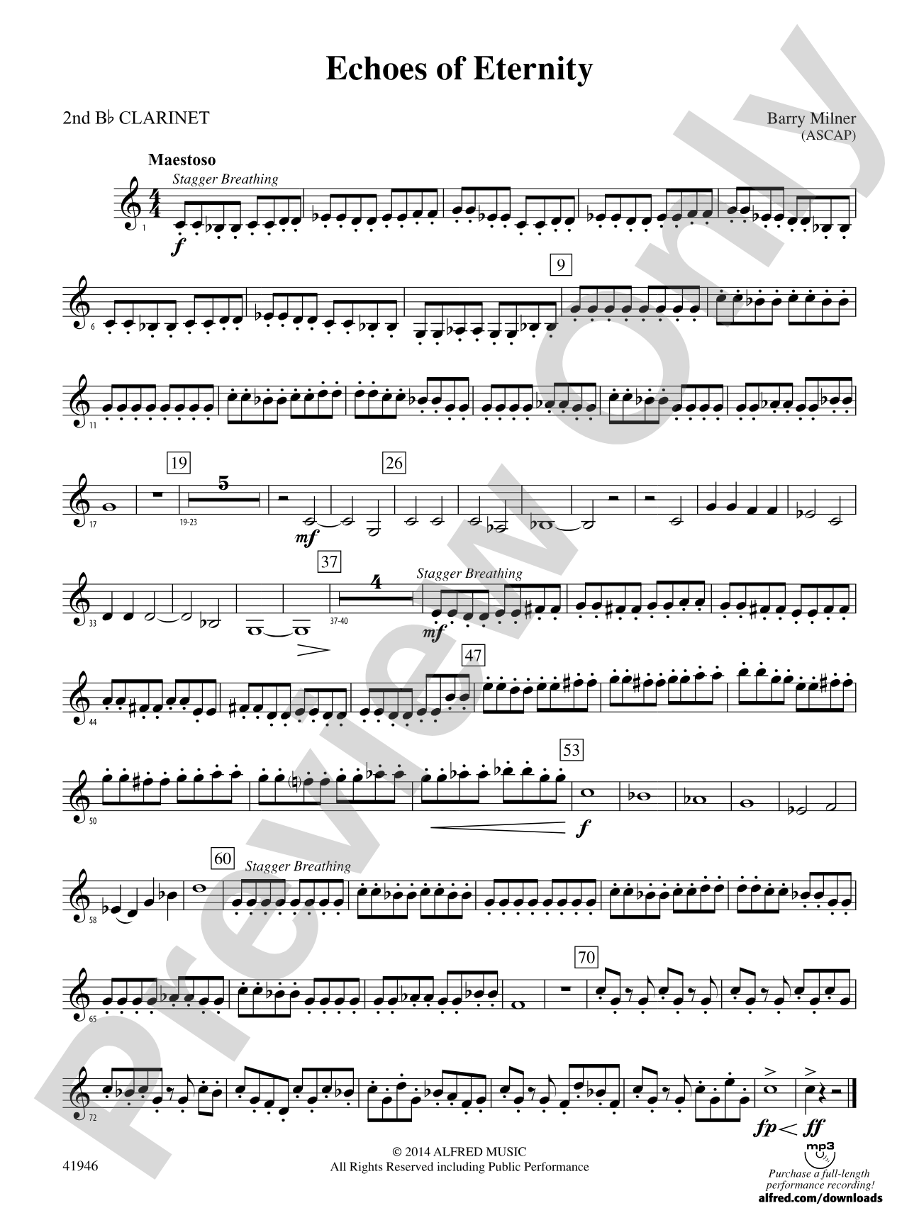Echoes of Eternity: 2nd B-flat Clarinet