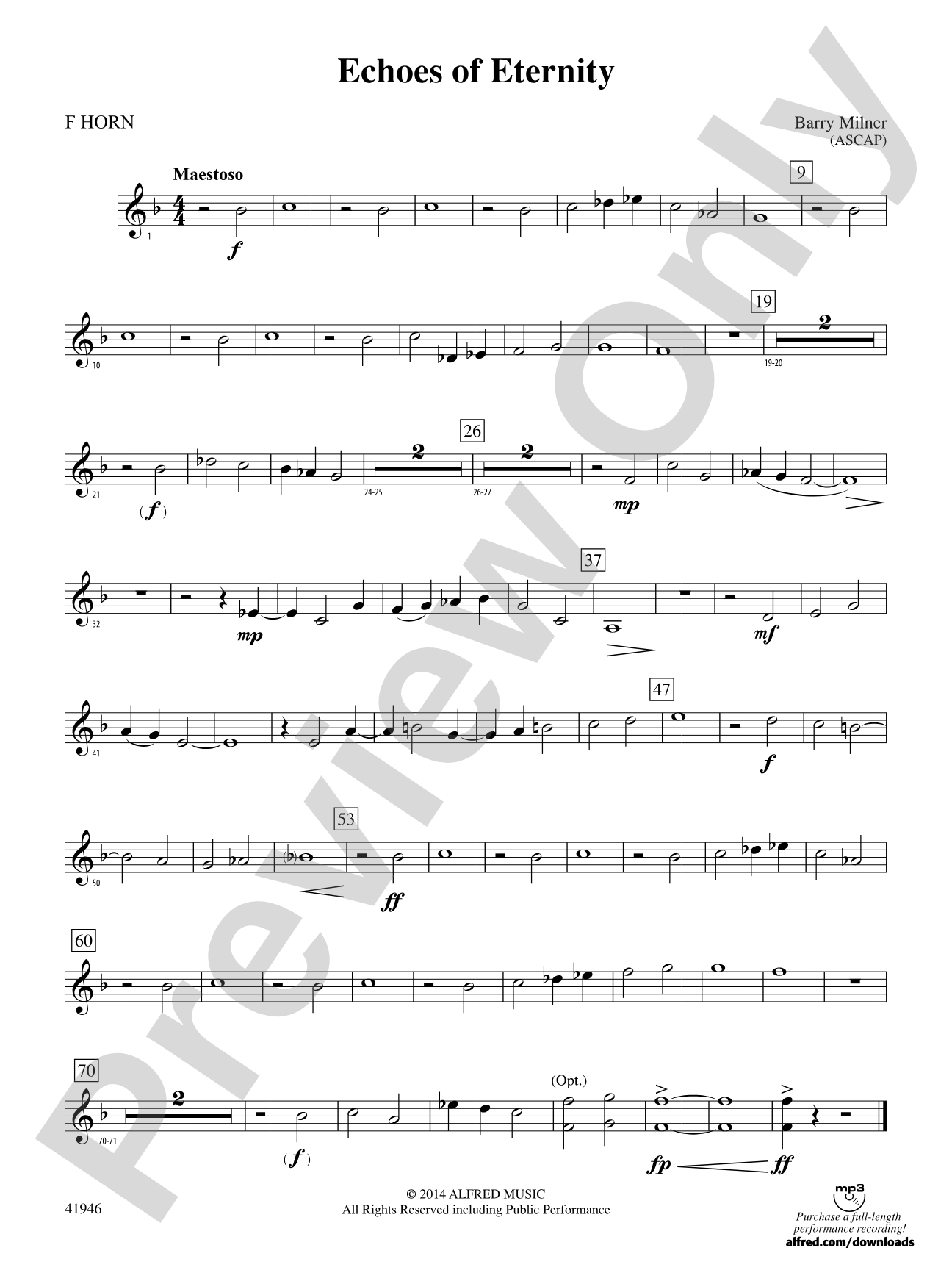 Echoes of Eternity: 1st F Horn