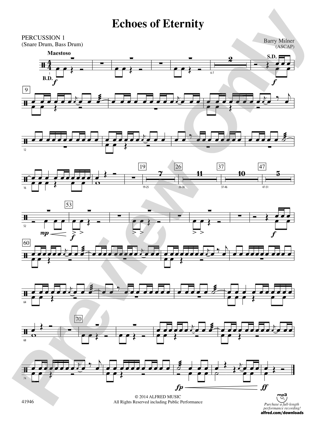 Echoes of Eternity: 1st Percussion