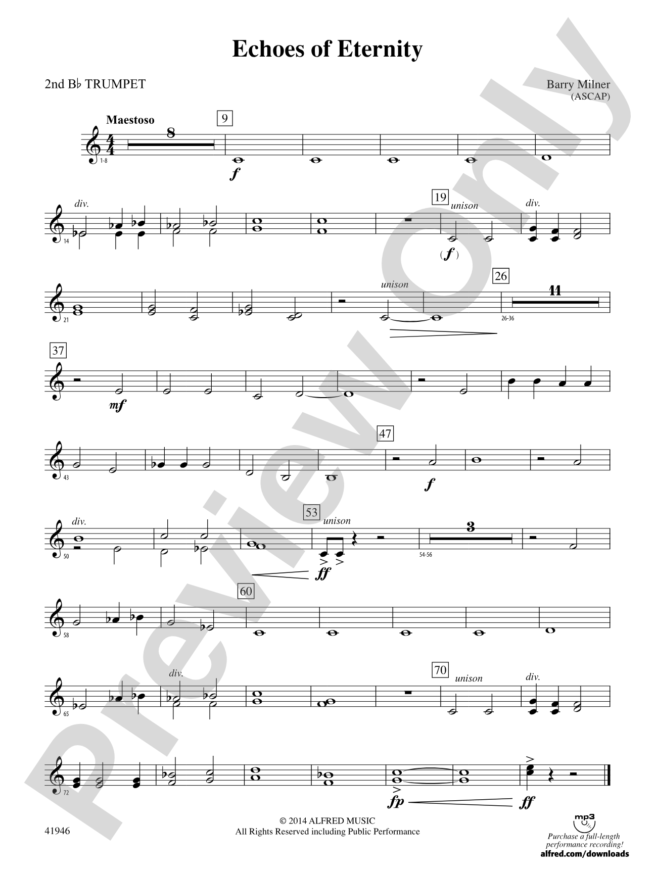 Echoes of Eternity: 2nd B-flat Trumpet