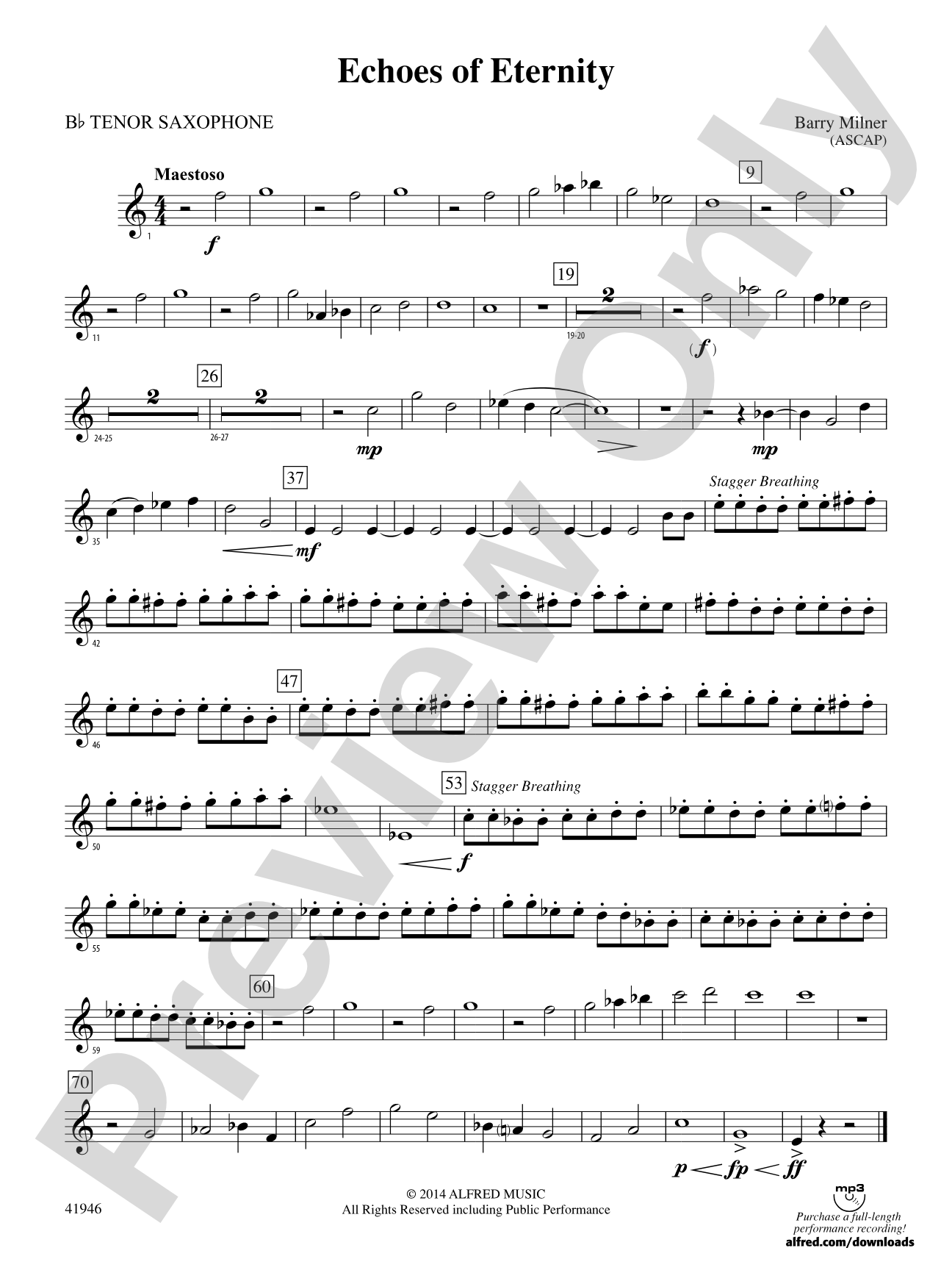 Echoes of Eternity: B-flat Tenor Saxophone