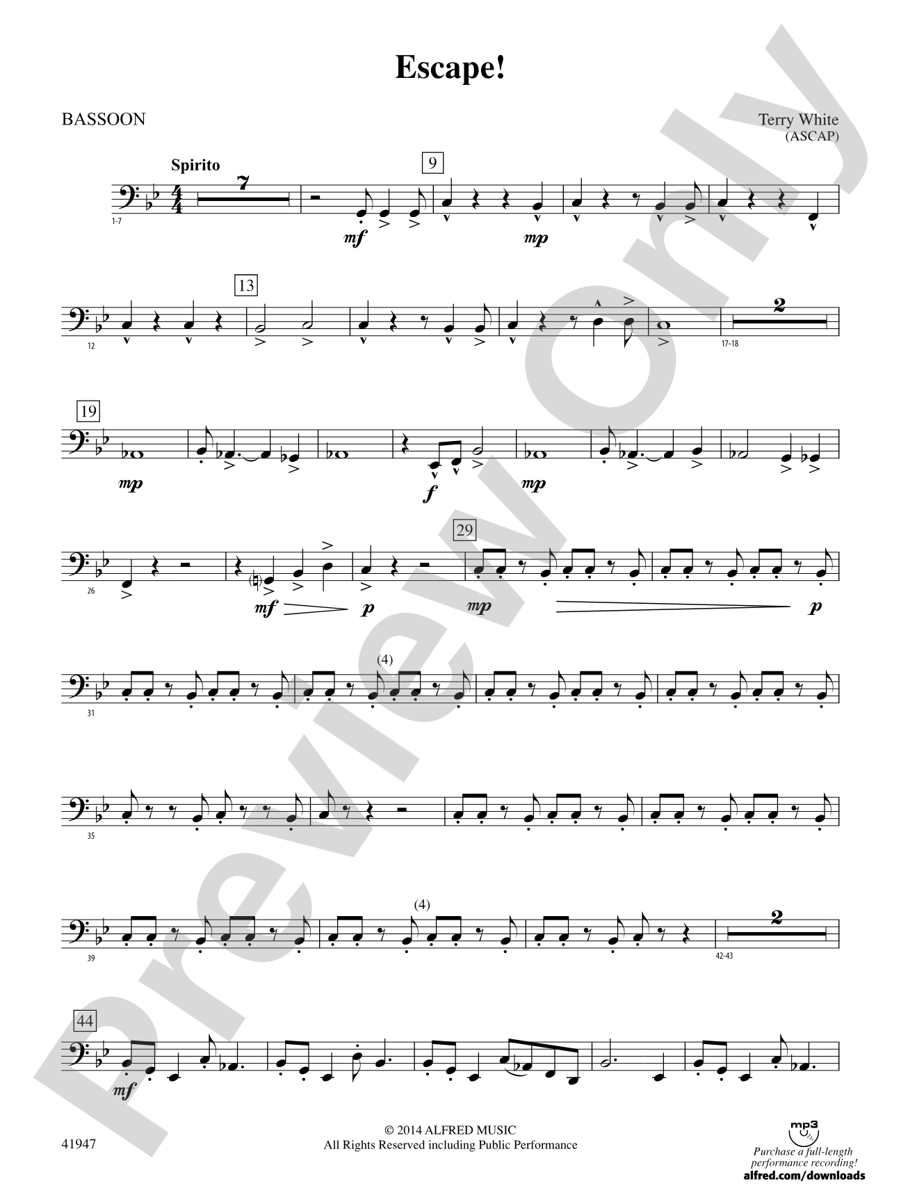 Escape!: Bassoon