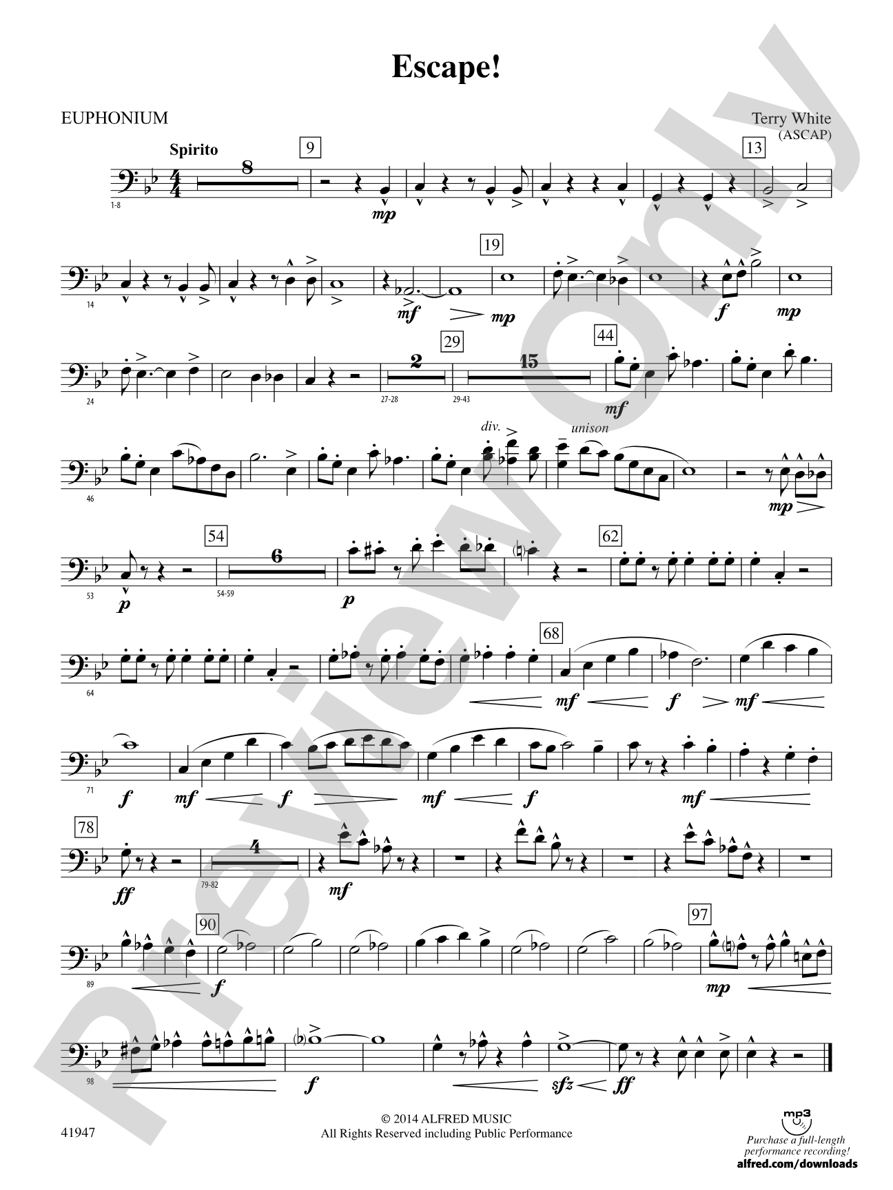 Escape!: Baritone B.C.