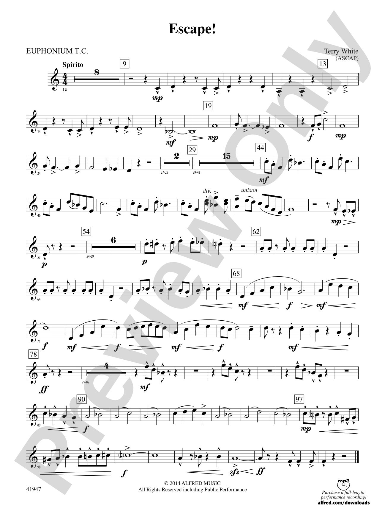 Escape!: Baritone T.C.