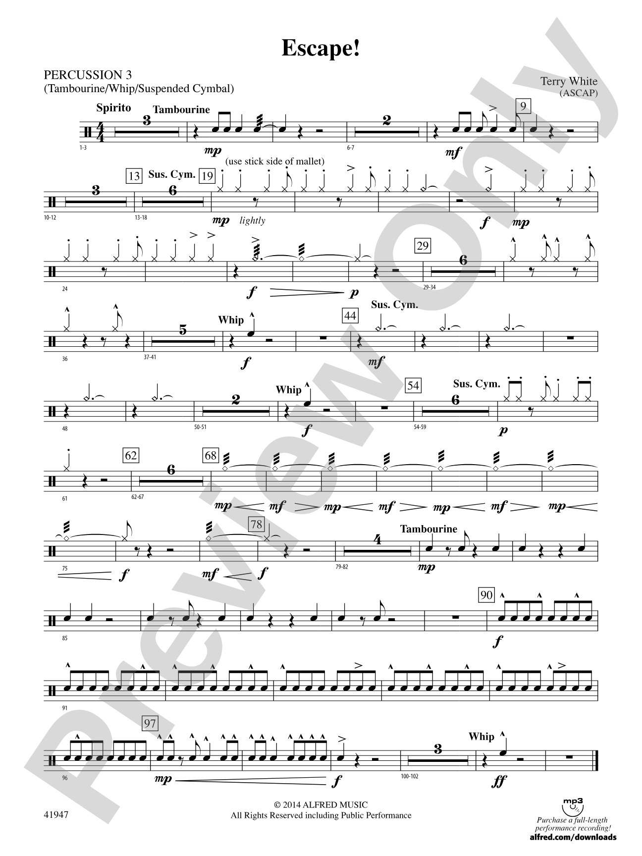 Escape!: 3rd Percussion