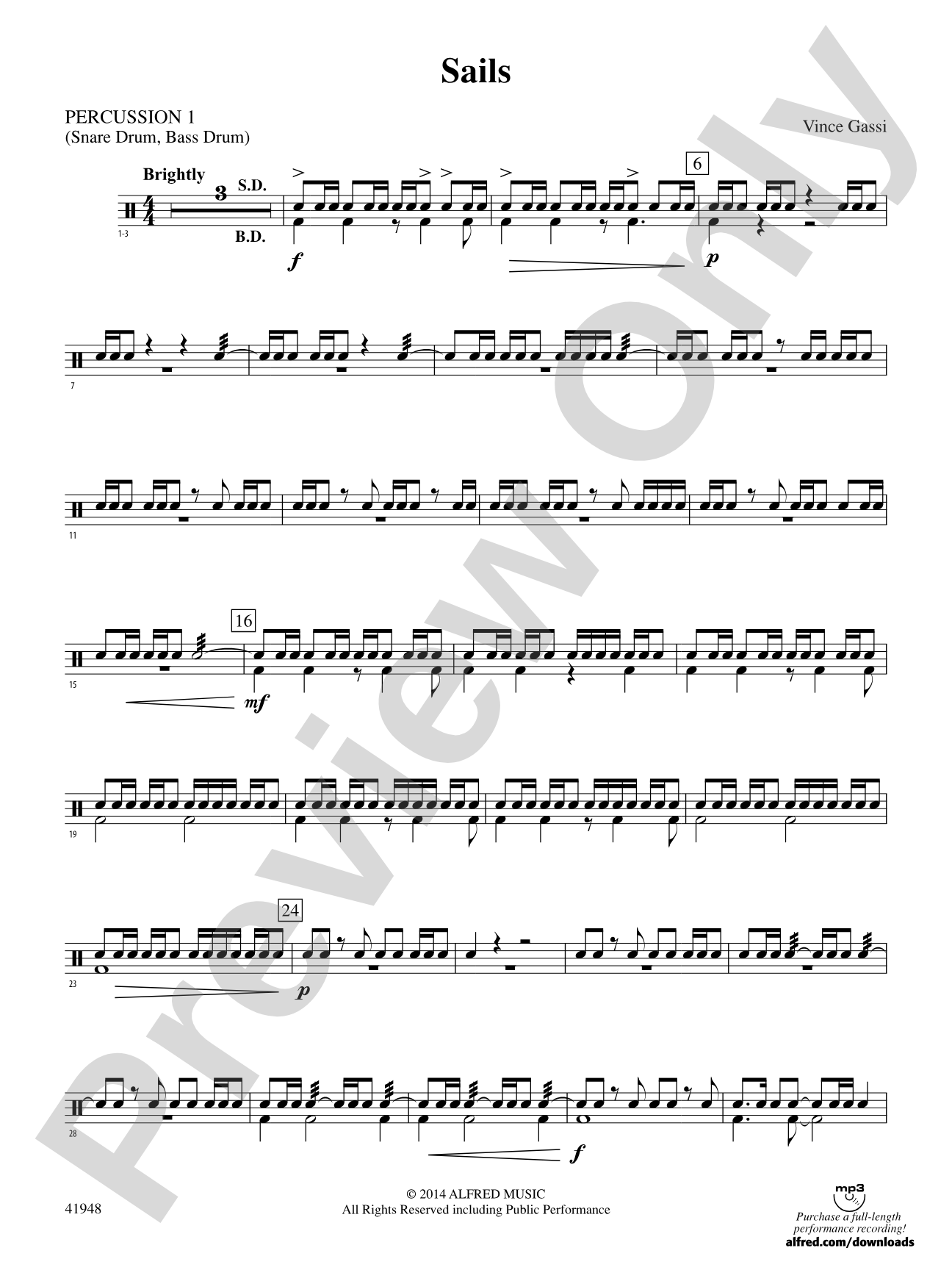 Sails: 1st Percussion