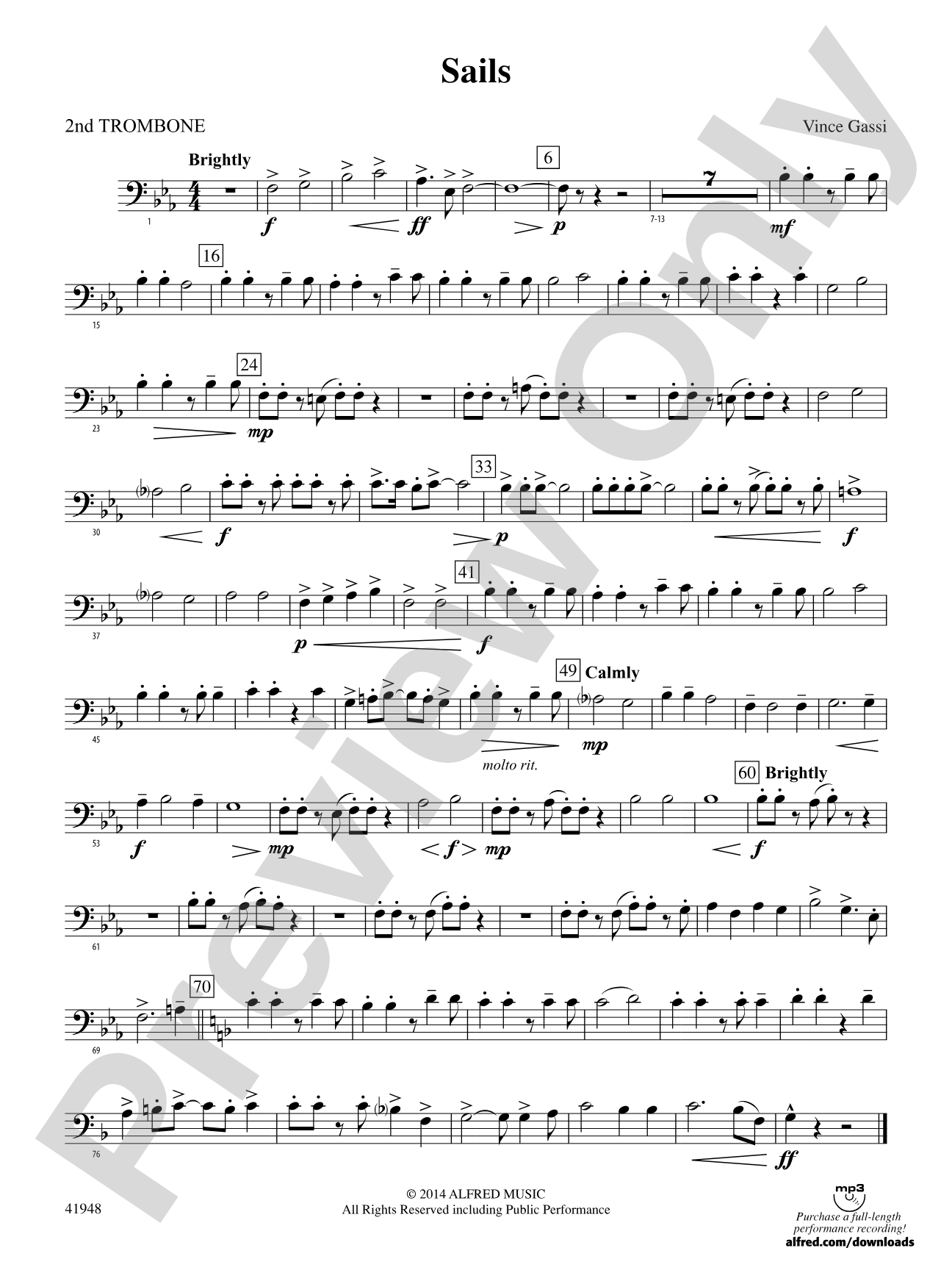 Sails: 2nd Trombone