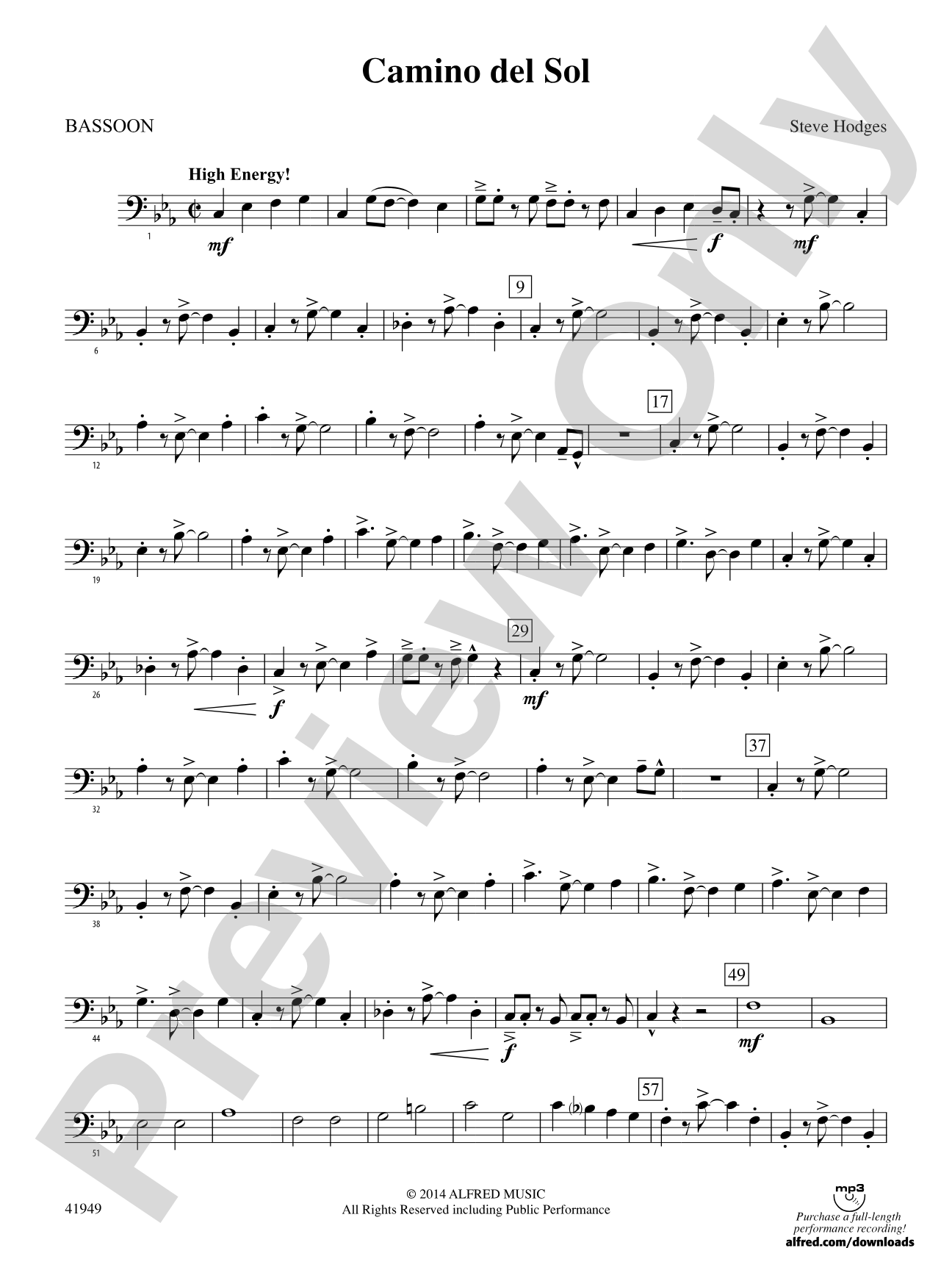 Camino del Sol: Bassoon