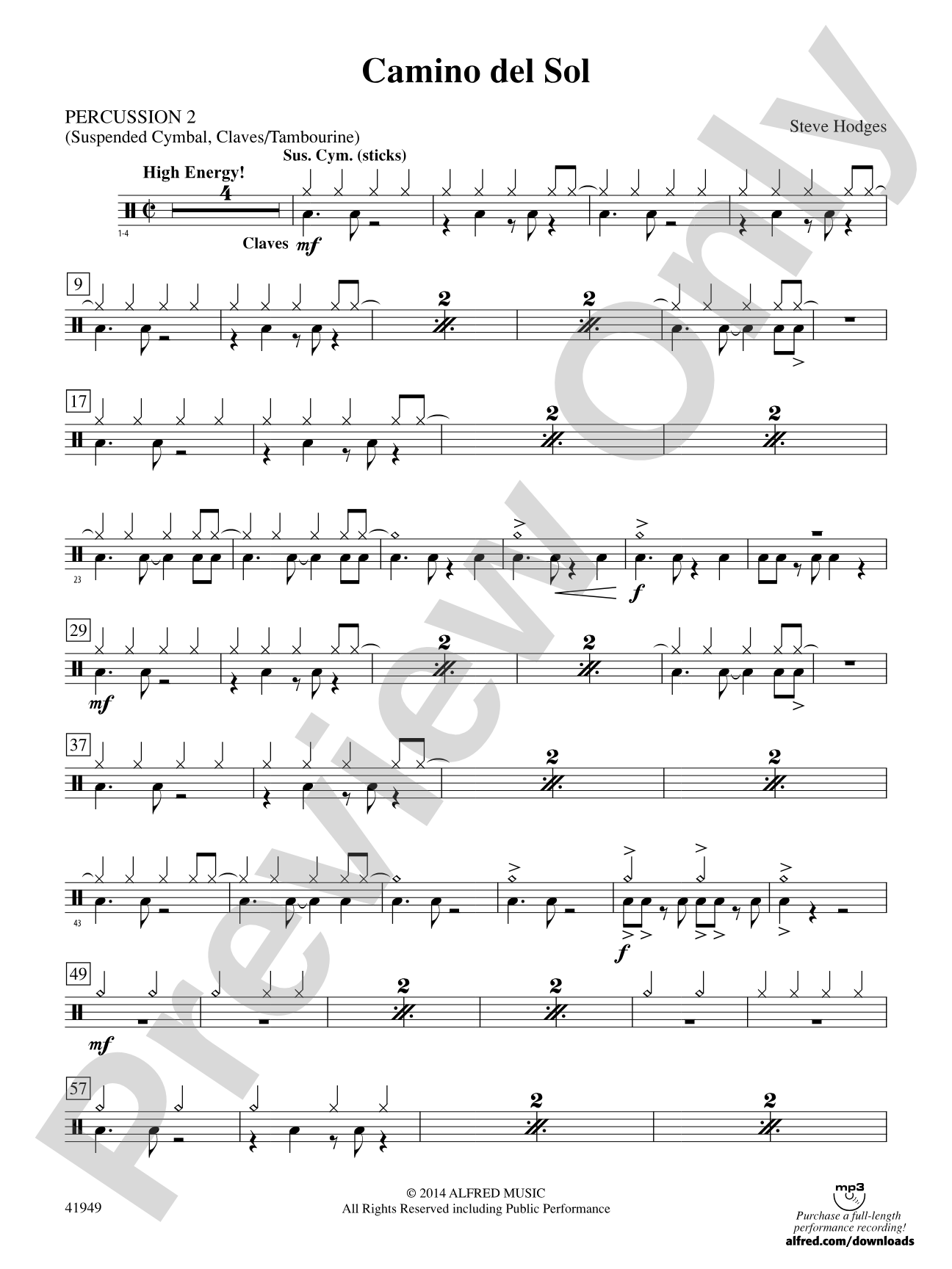 Camino del Sol: 2nd Percussion