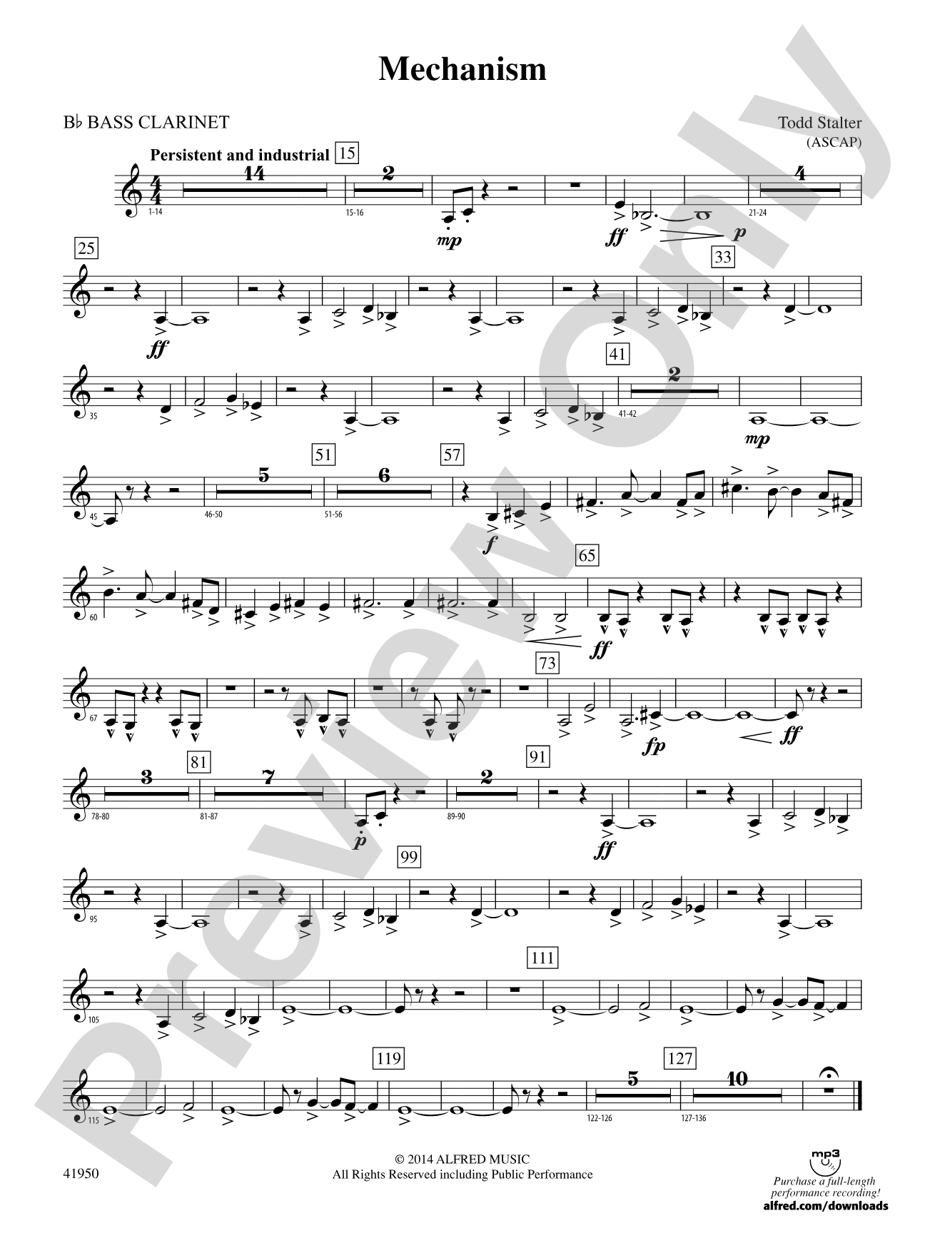 Mechanism: B-flat Bass Clarinet