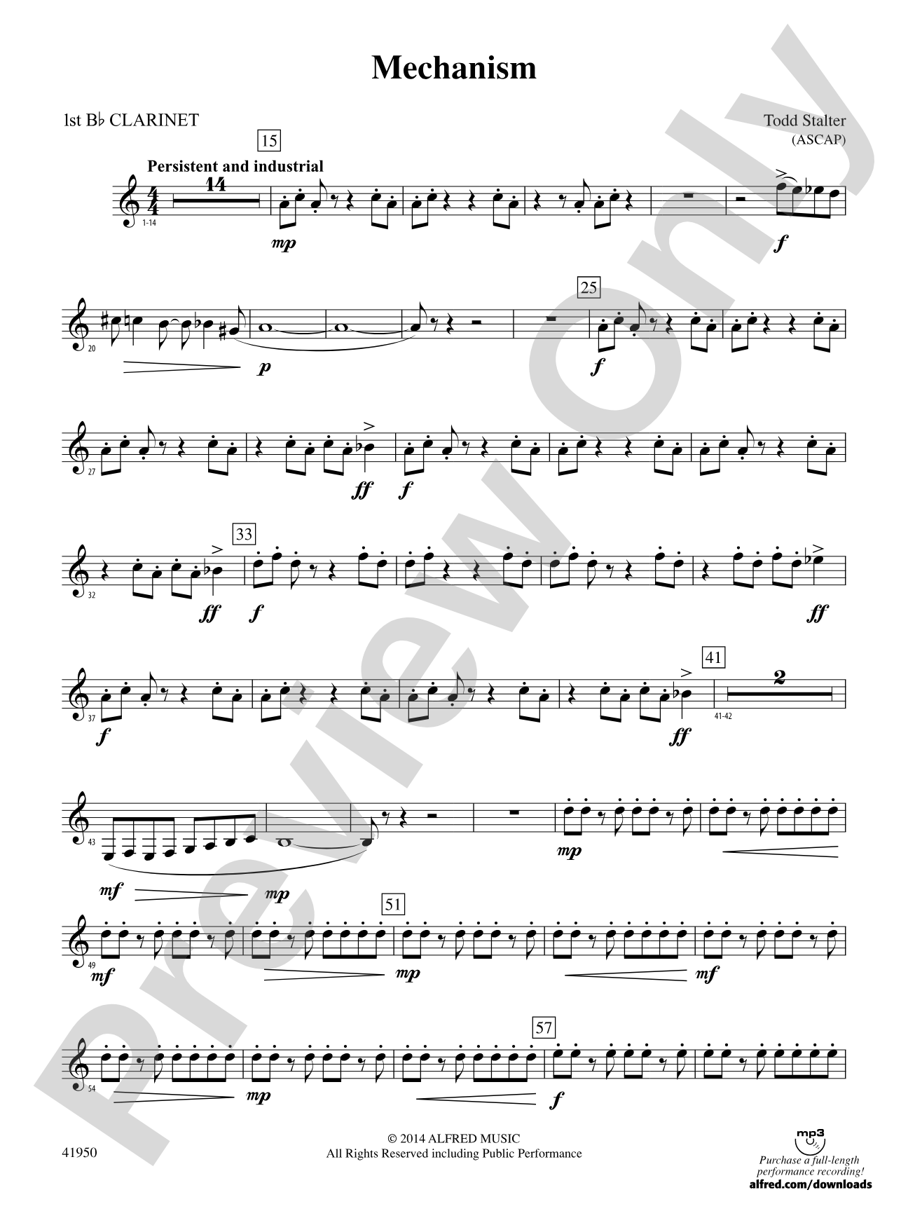 Mechanism: 1st B-flat Clarinet