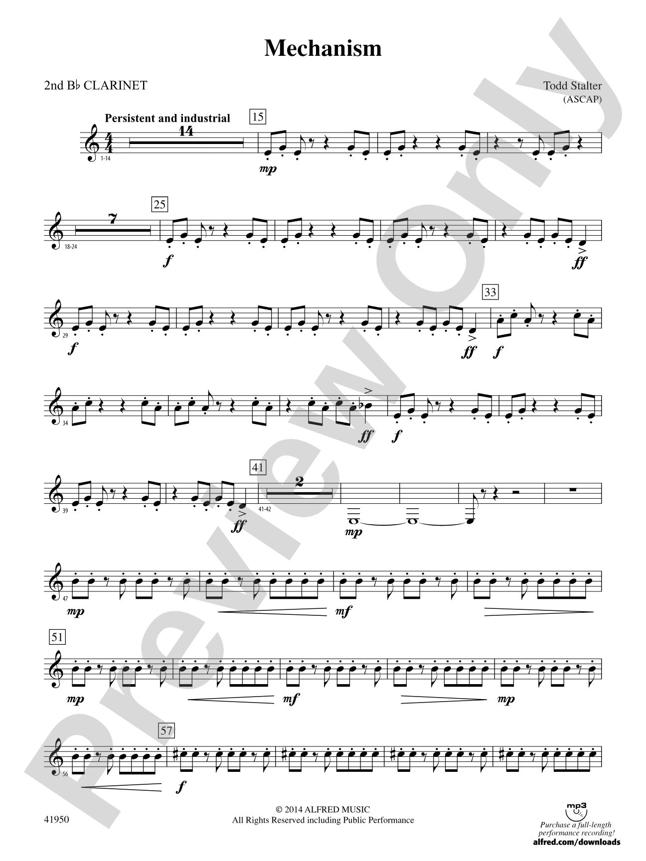 Mechanism: 2nd B-flat Clarinet