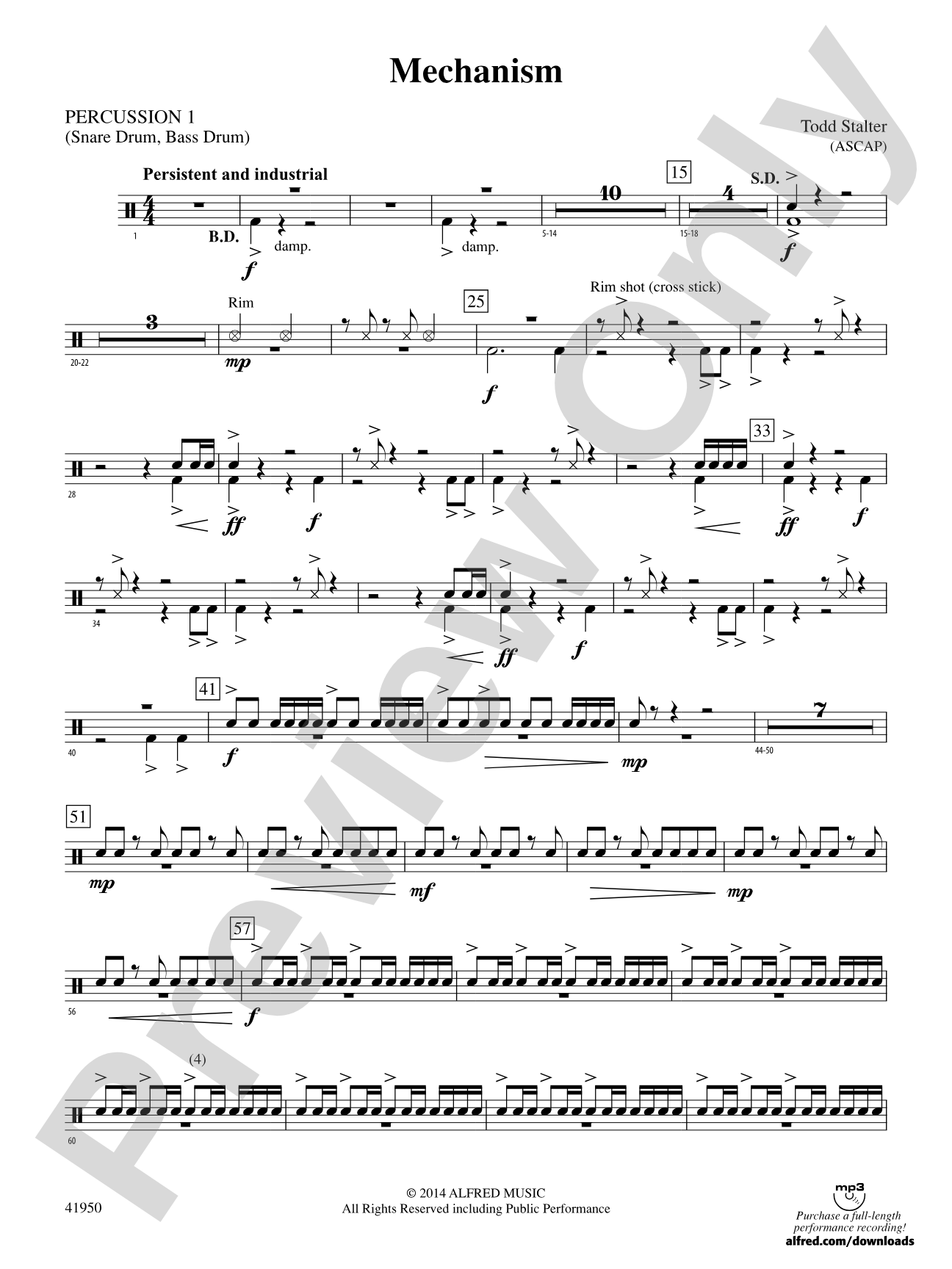Mechanism: 1st Percussion