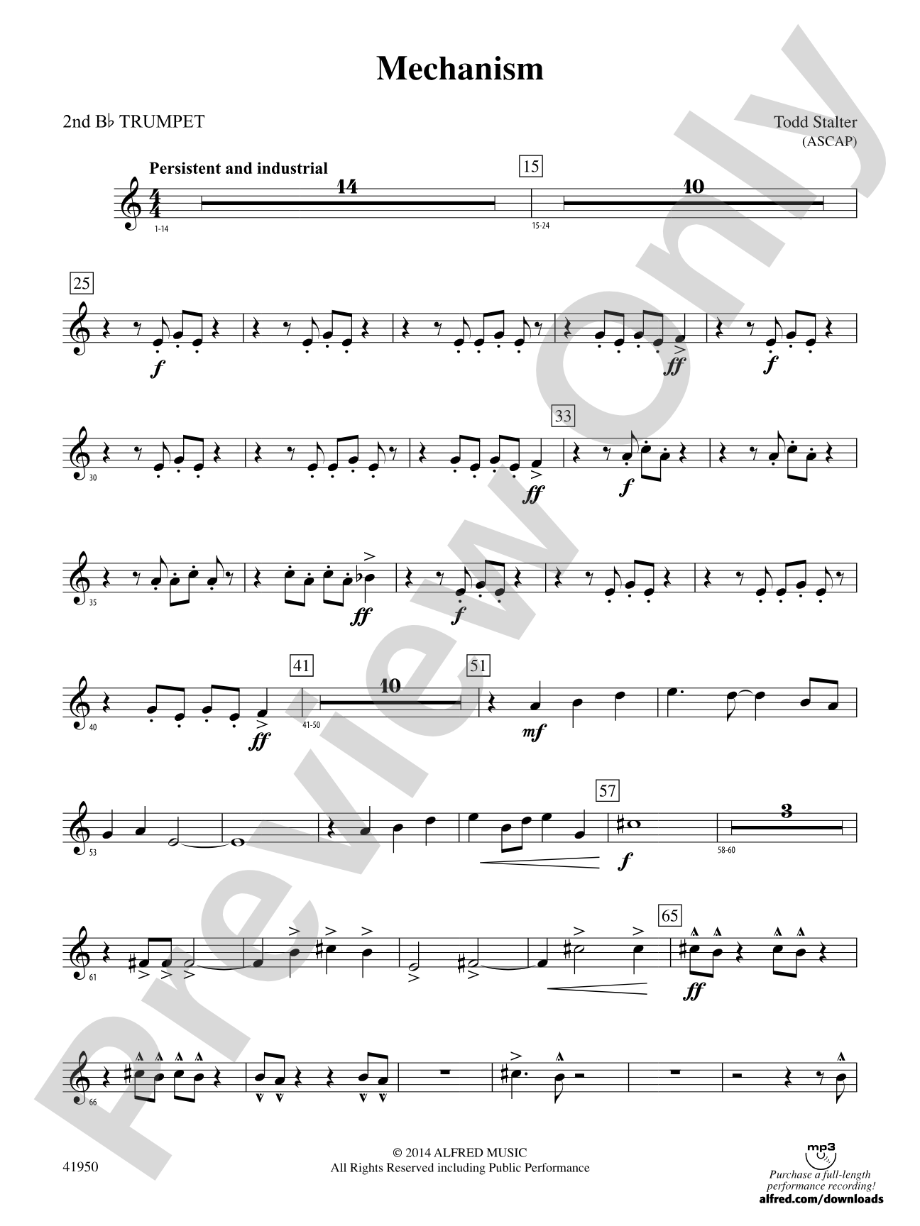 Mechanism: 2nd B-flat Trumpet