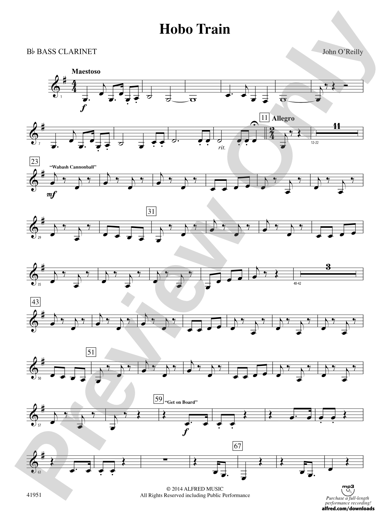 Hobo Train: B-flat Bass Clarinet