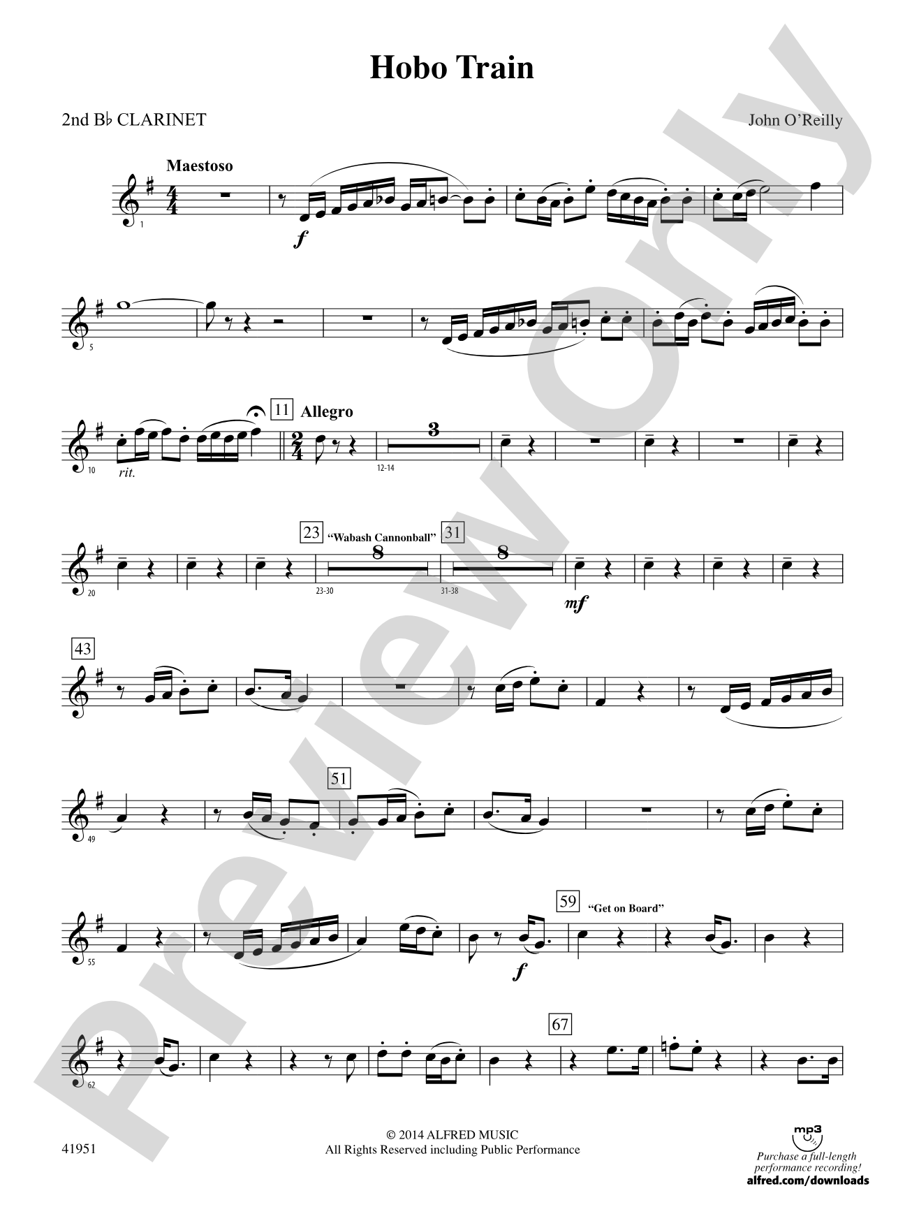 Hobo Train: 2nd B-flat Clarinet