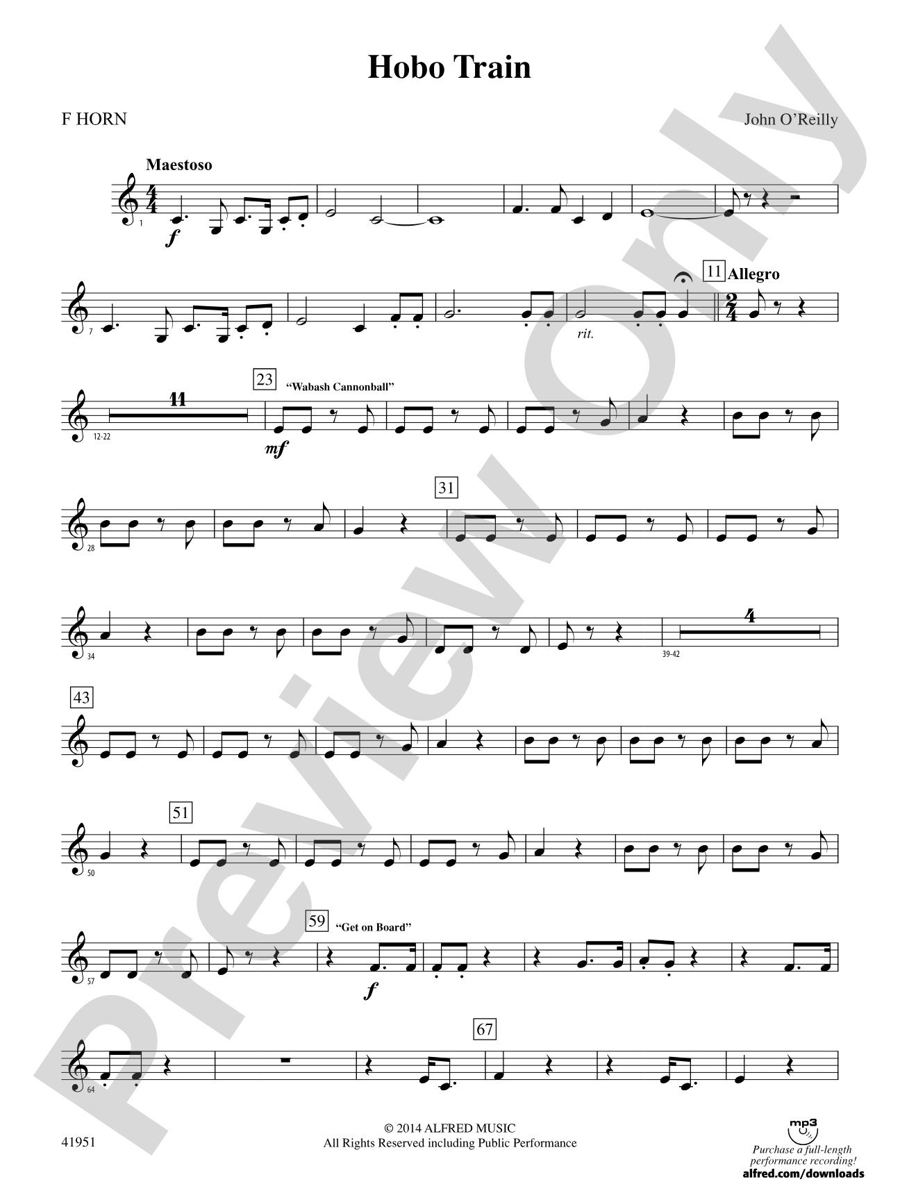 Hobo Train: 1st F Horn