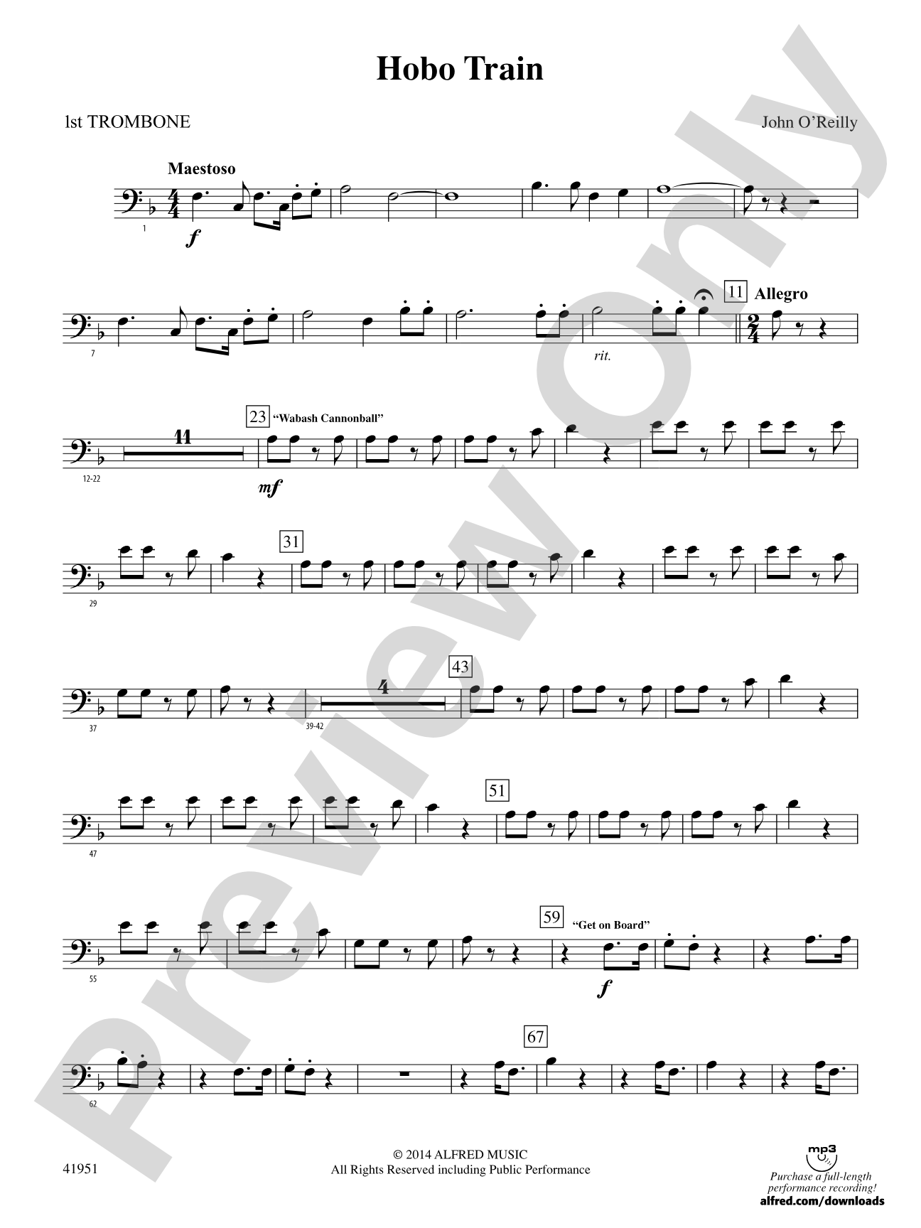 Hobo Train: 1st Trombone