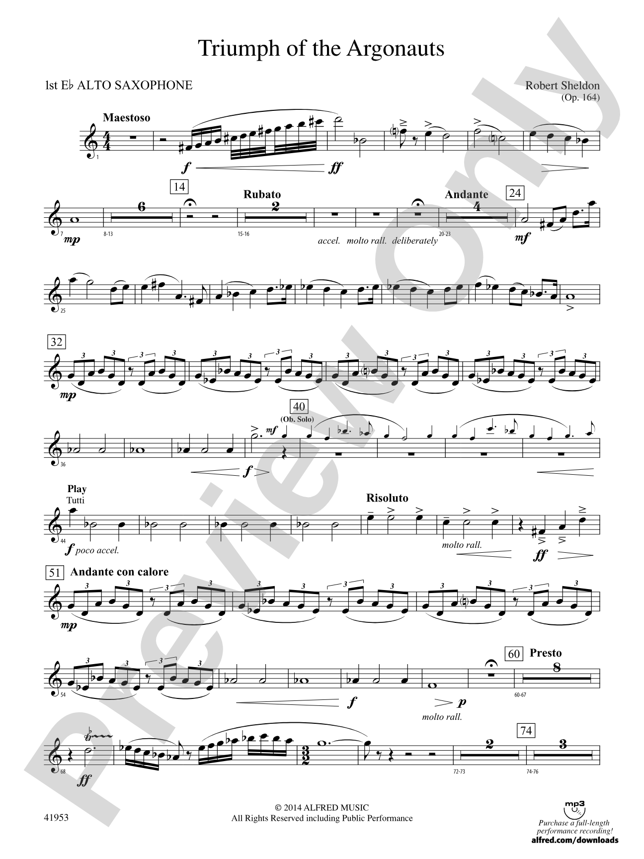 Triumph of the Argonauts: E-flat Alto Saxophone