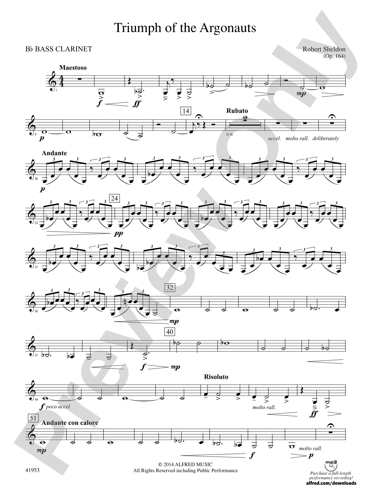 Triumph of the Argonauts: B-flat Bass Clarinet