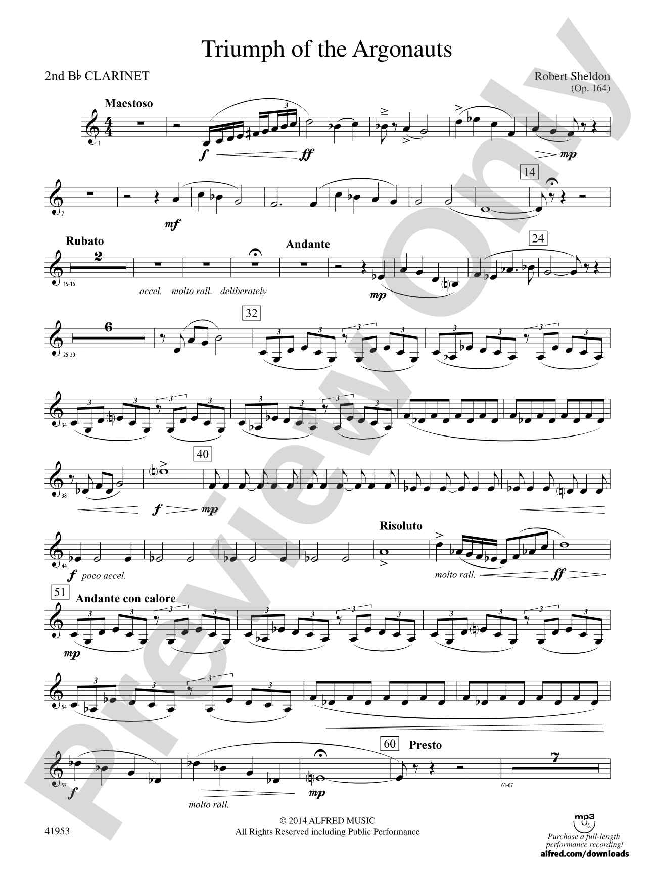 Triumph of the Argonauts: 2nd B-flat Clarinet