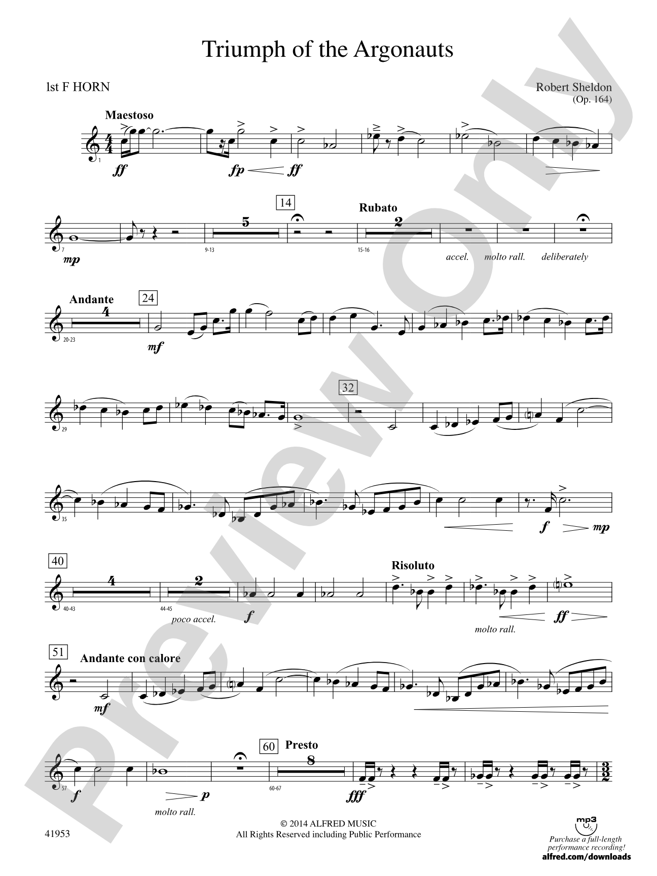 Triumph of the Argonauts: 1st F Horn