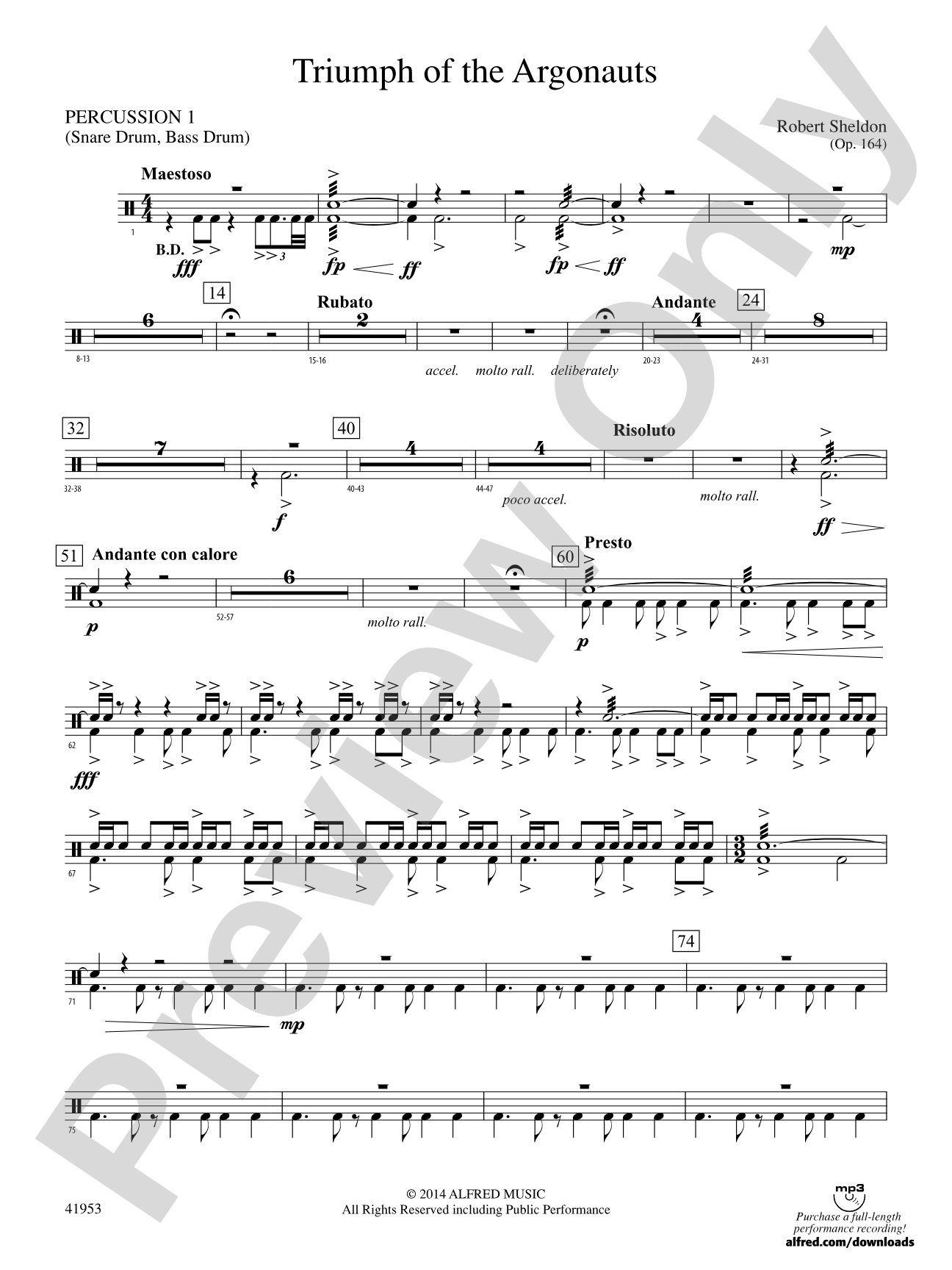 Triumph of the Argonauts: 1st Percussion