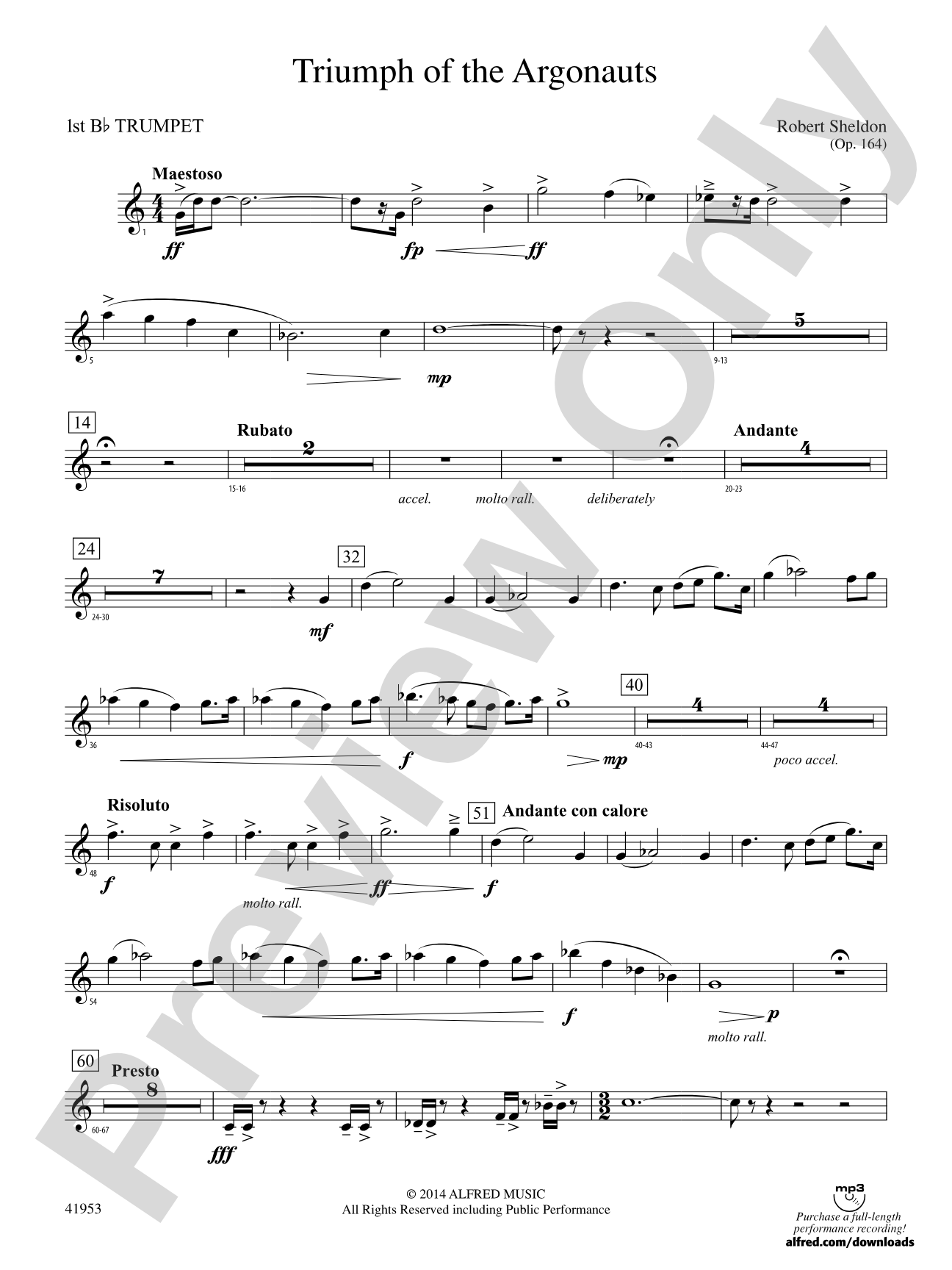 Triumph of the Argonauts: 1st B-flat Trumpet