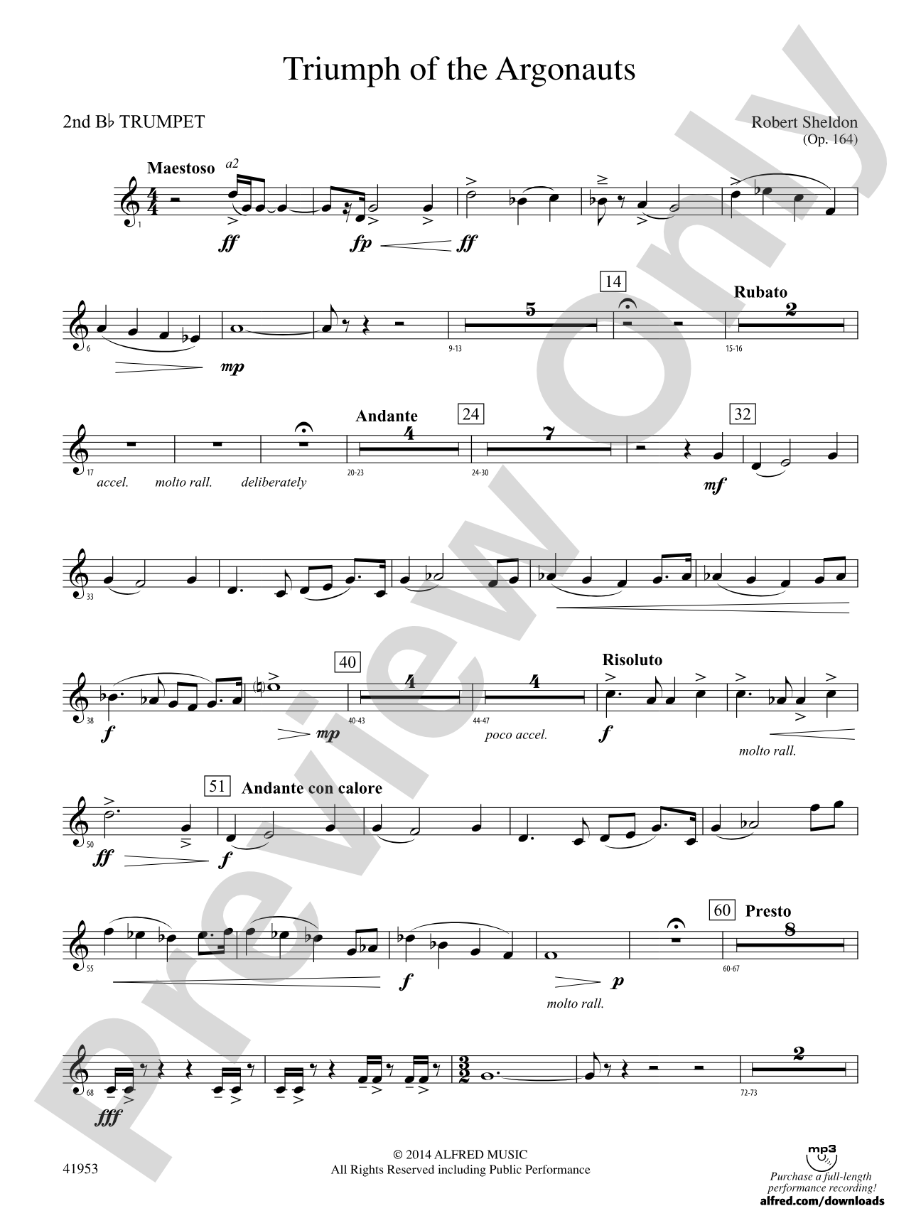 Triumph of the Argonauts: 2nd B-flat Trumpet