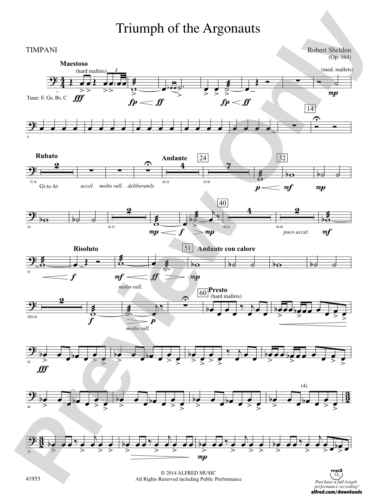 Triumph of the Argonauts: Timpani