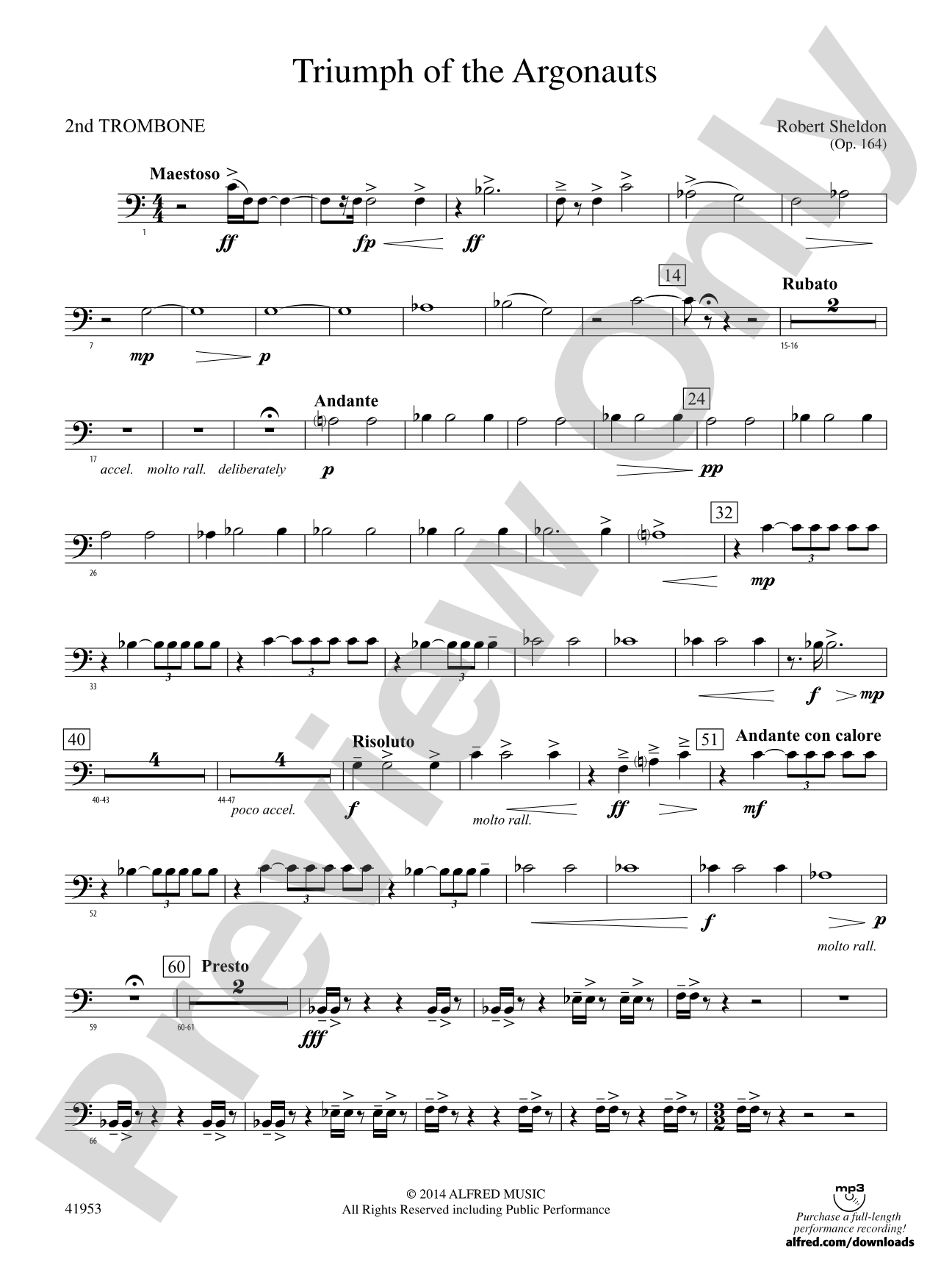 Triumph of the Argonauts: 2nd Trombone
