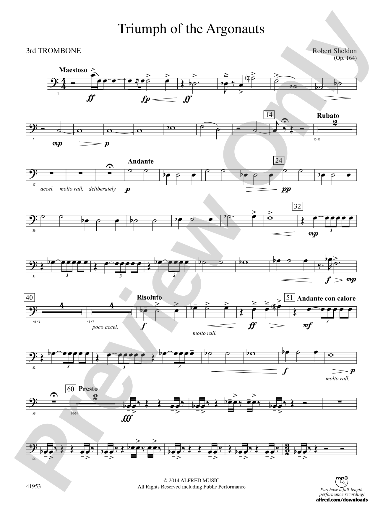Triumph of the Argonauts: 3rd Trombone