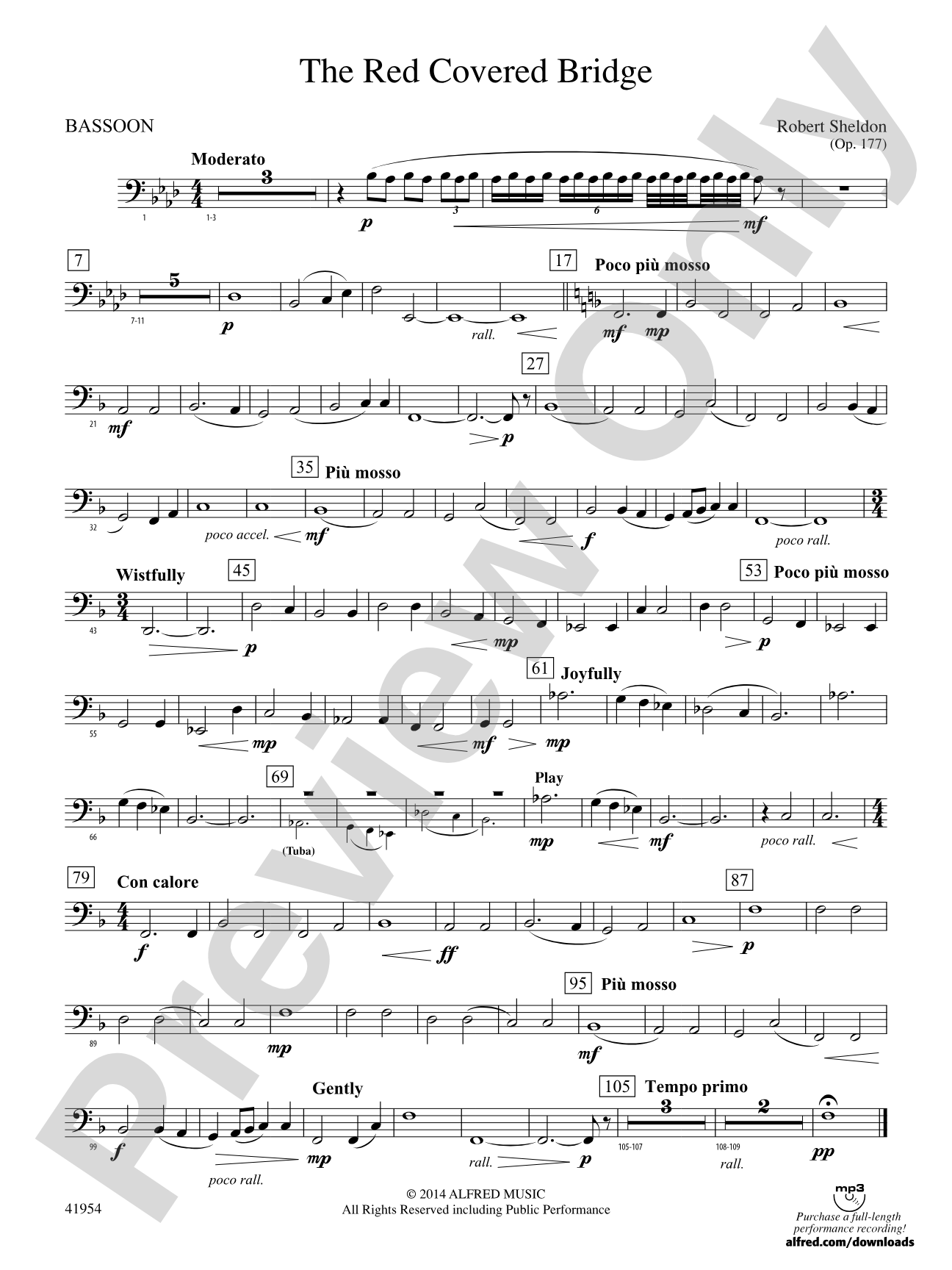 The Red Covered Bridge: Bassoon